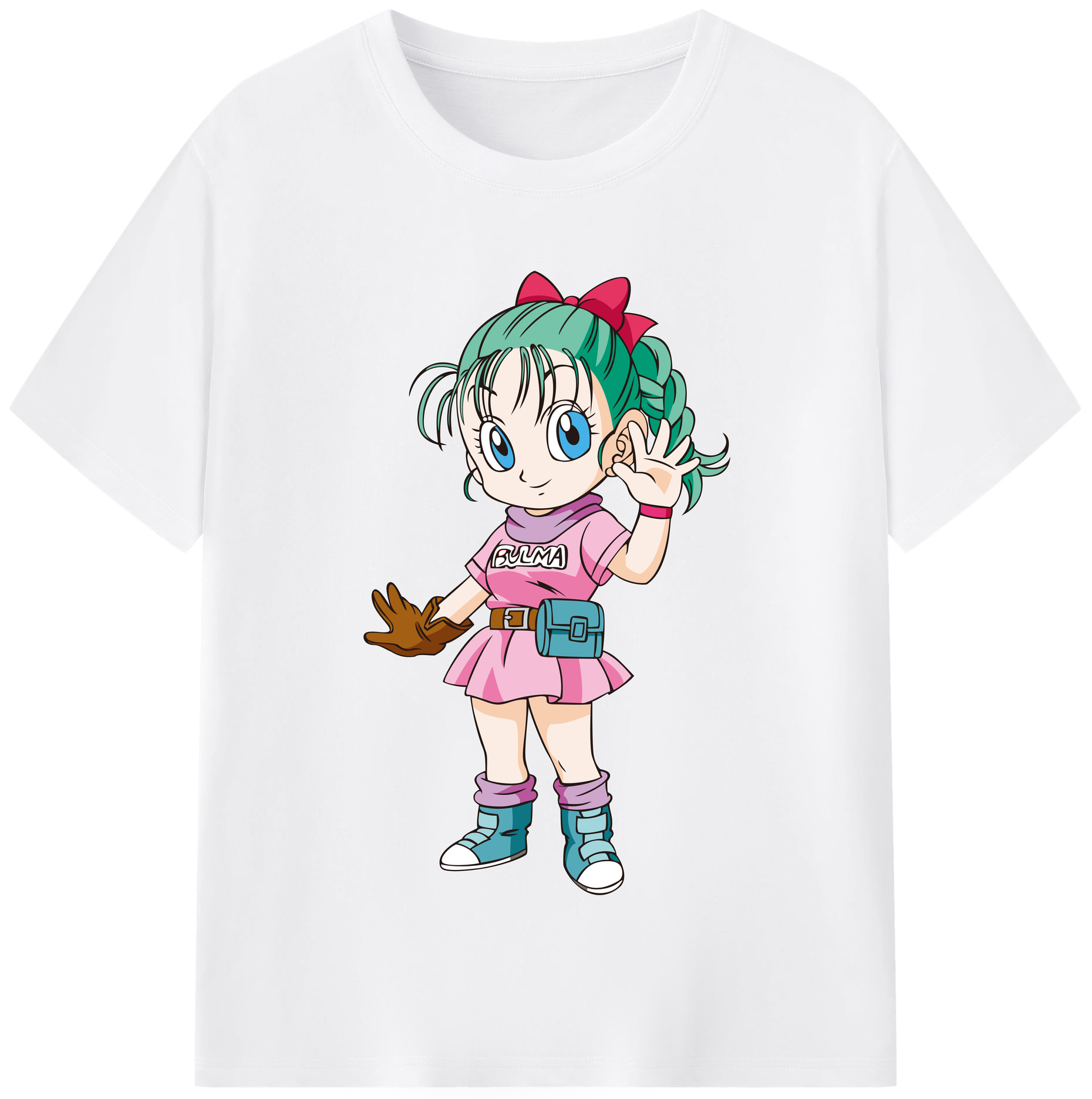 （画像用） ドラゴンボール ブルマ DRAGON BALL Bulma 綿100％半袖Tシャツ（フロントプリント）