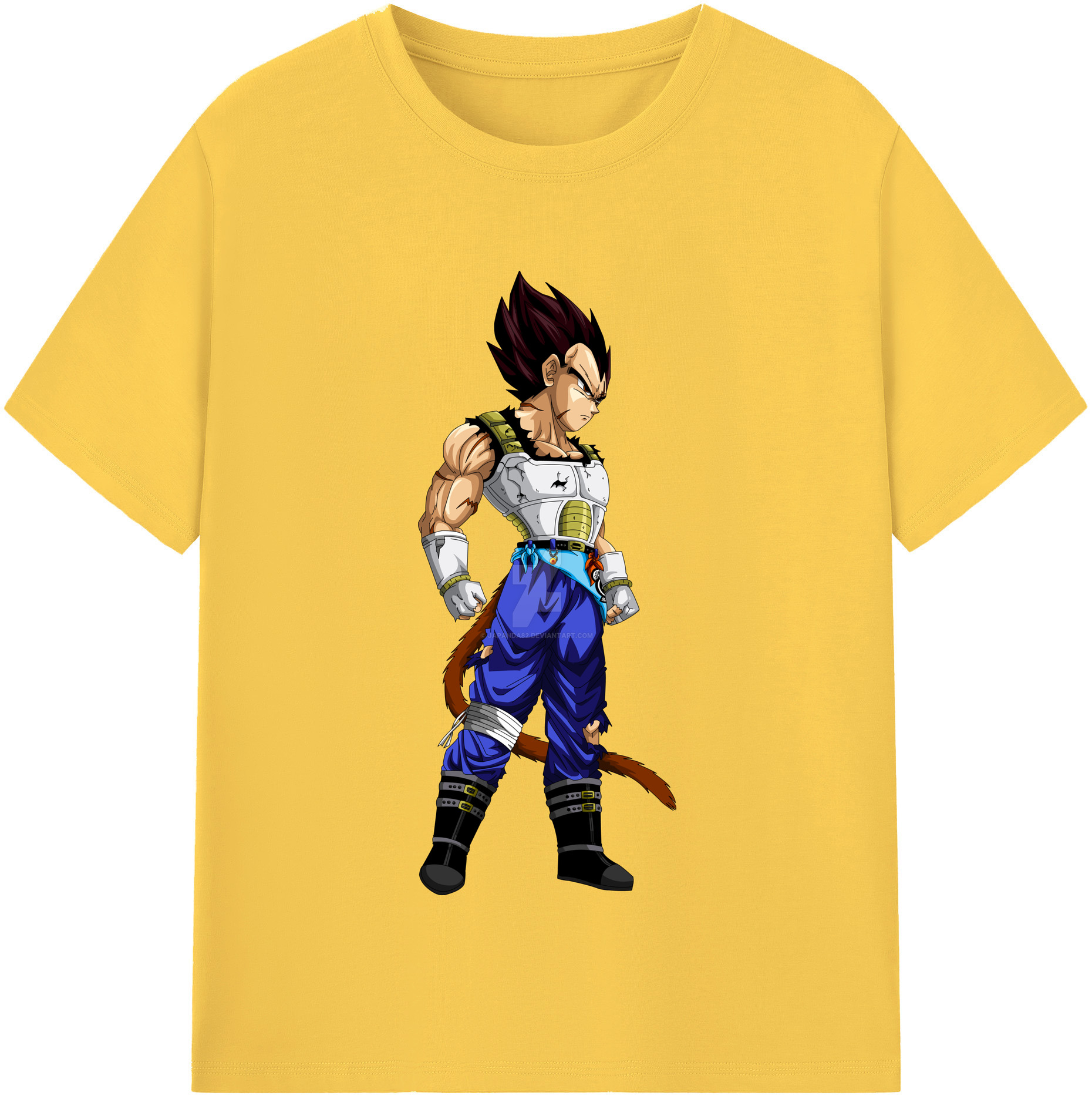 （画像用） ドラゴンボール ベジータ四世（Bejīta Yonsei）DRAGON BALL Vegeta IV 綿100％半袖Tシャツ（フロントプリント）