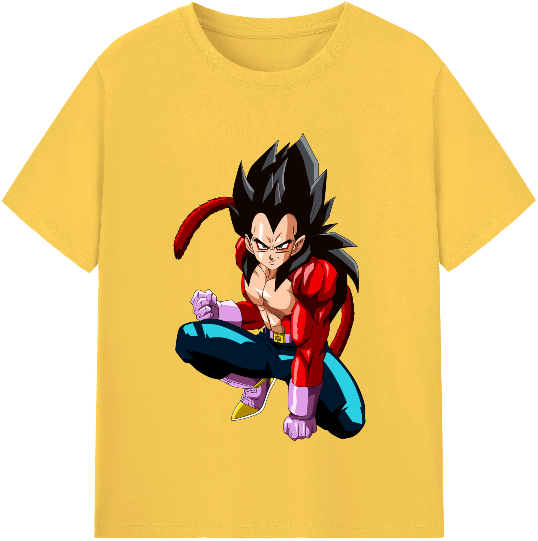 （画像用） ドラゴンボール ベジータ四世（Bejīta Yonsei）DRAGON BALL Vegeta IV 綿100％半袖Tシャツ（フロントプリント）