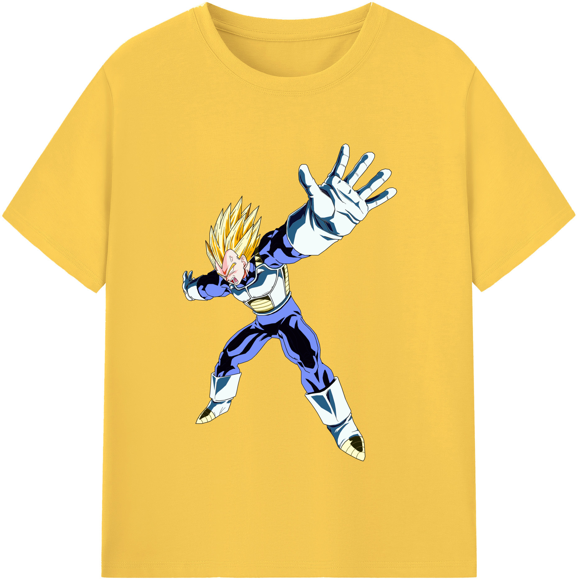 （画像用） ドラゴンボール ベジータ四世（Bejīta Yonsei）DRAGON BALL Vegeta IV 綿100％半袖Tシャツ（フロントプリント）
