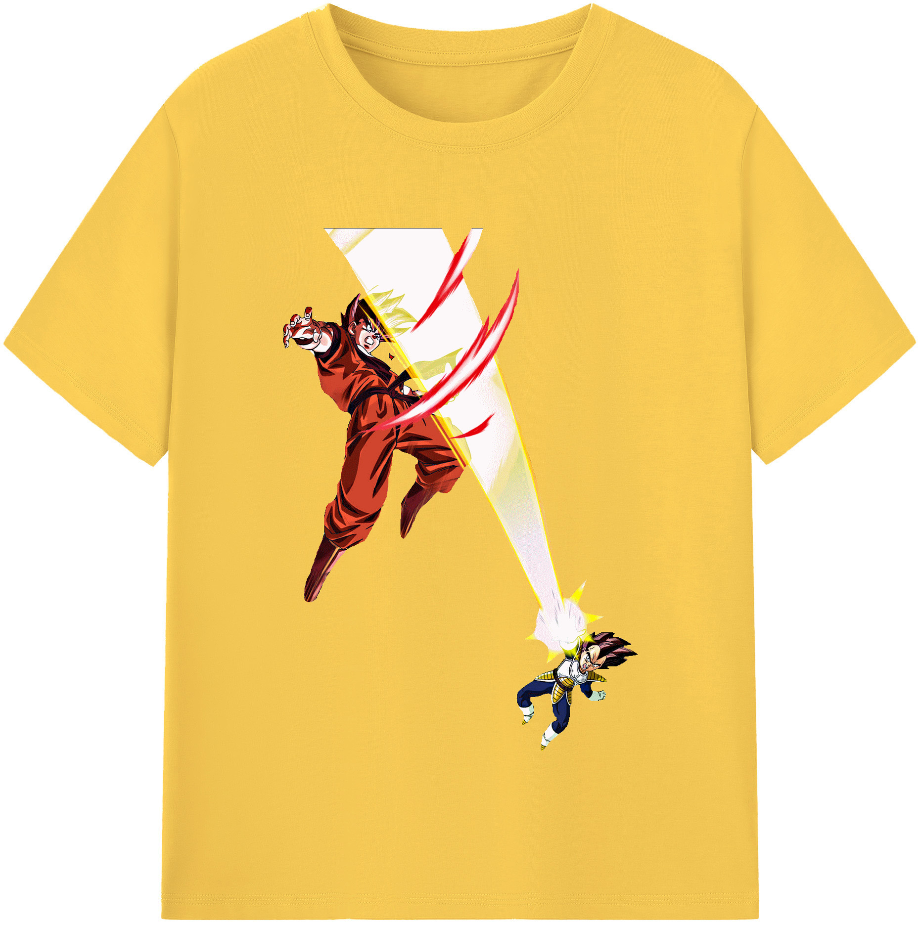 （画像用） ドラゴンボール ベジータ四世（Bejīta Yonsei）DRAGON BALL Vegeta IV 綿100％半袖Tシャツ（フロントプリント）