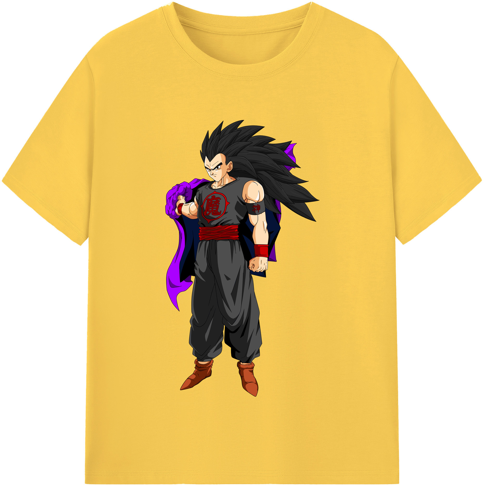 （画像用） ドラゴンボール ベジータ四世（Bejīta Yonsei）DRAGON BALL Vegeta IV 綿100％半袖Tシャツ（フロントプリント）