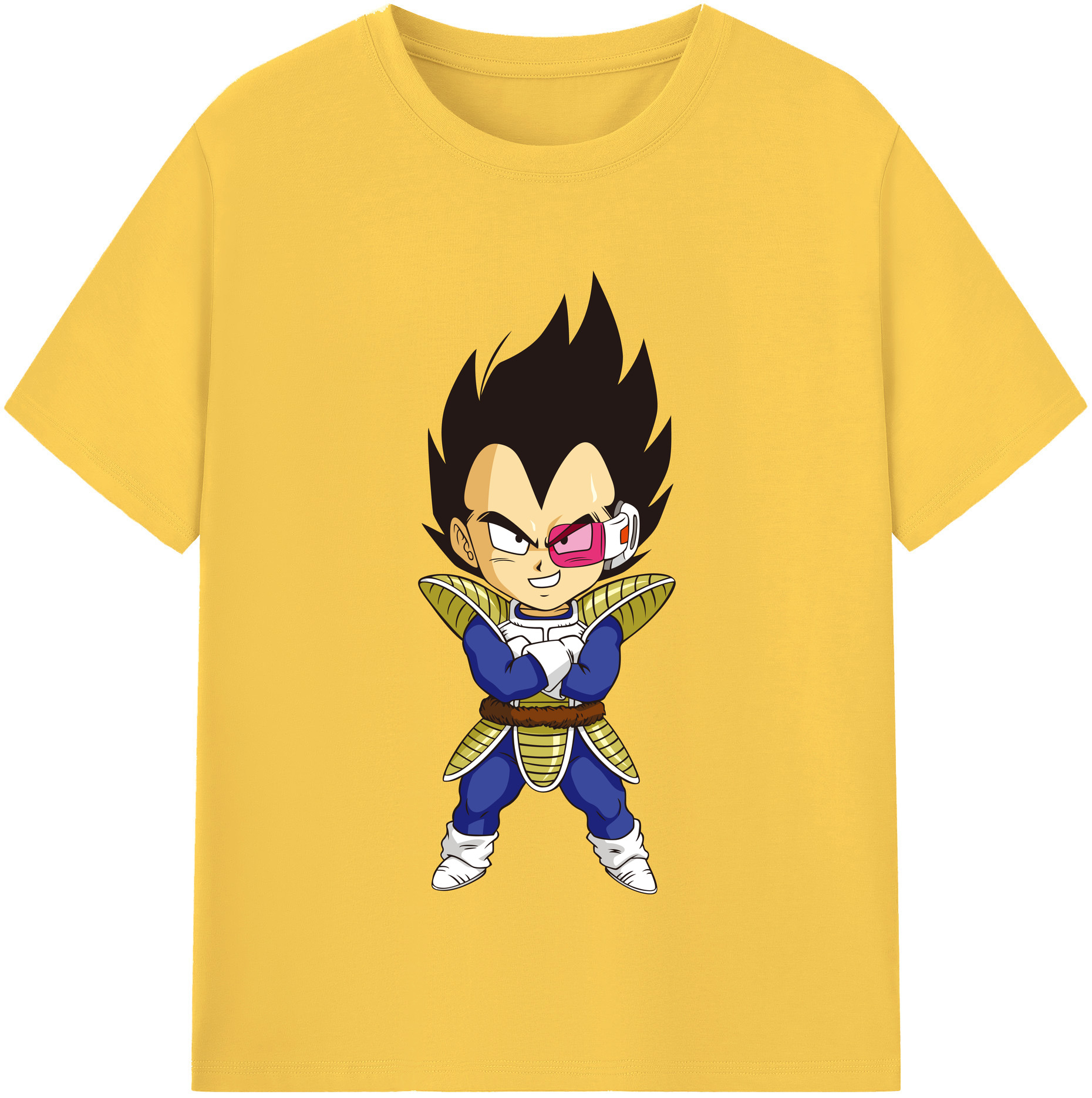 （画像用） ドラゴンボール ベジータ四世（Bejīta Yonsei）DRAGON BALL Vegeta IV 綿100％半袖Tシャツ（フロントプリント）