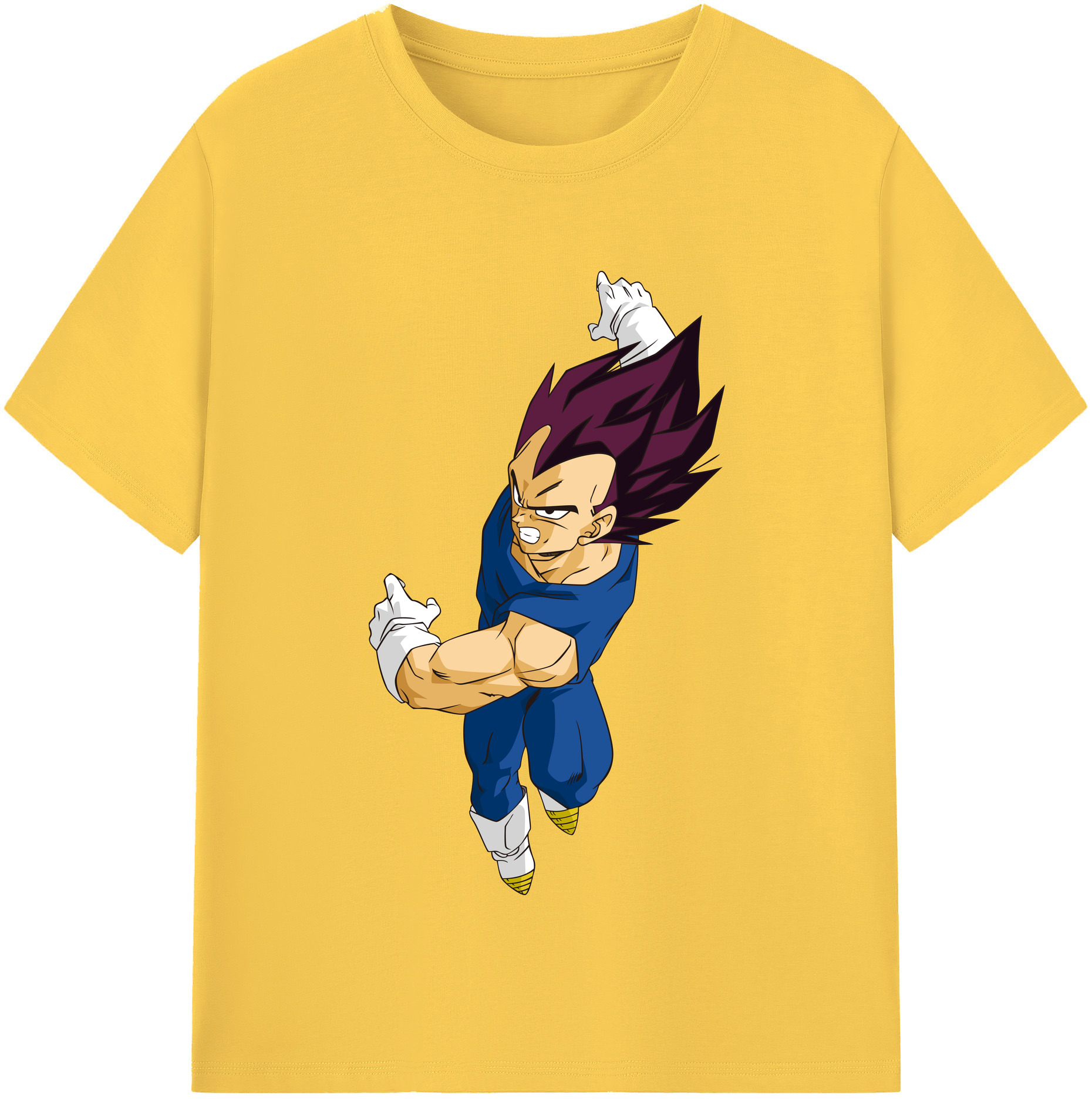 （画像用） ドラゴンボール ベジータ四世（Bejīta Yonsei）DRAGON BALL Vegeta IV 綿100％半袖Tシャツ（フロントプリント）