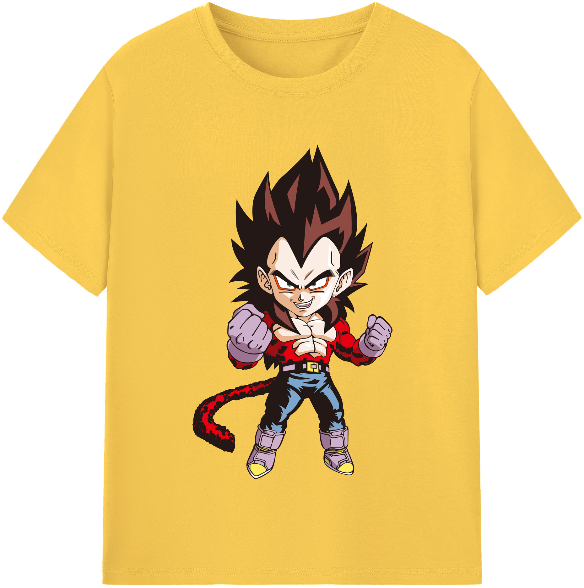 （画像用） ドラゴンボール ベジータ四世（Bejīta Yonsei）DRAGON BALL Vegeta IV 綿100％半袖Tシャツ（フロントプリント）