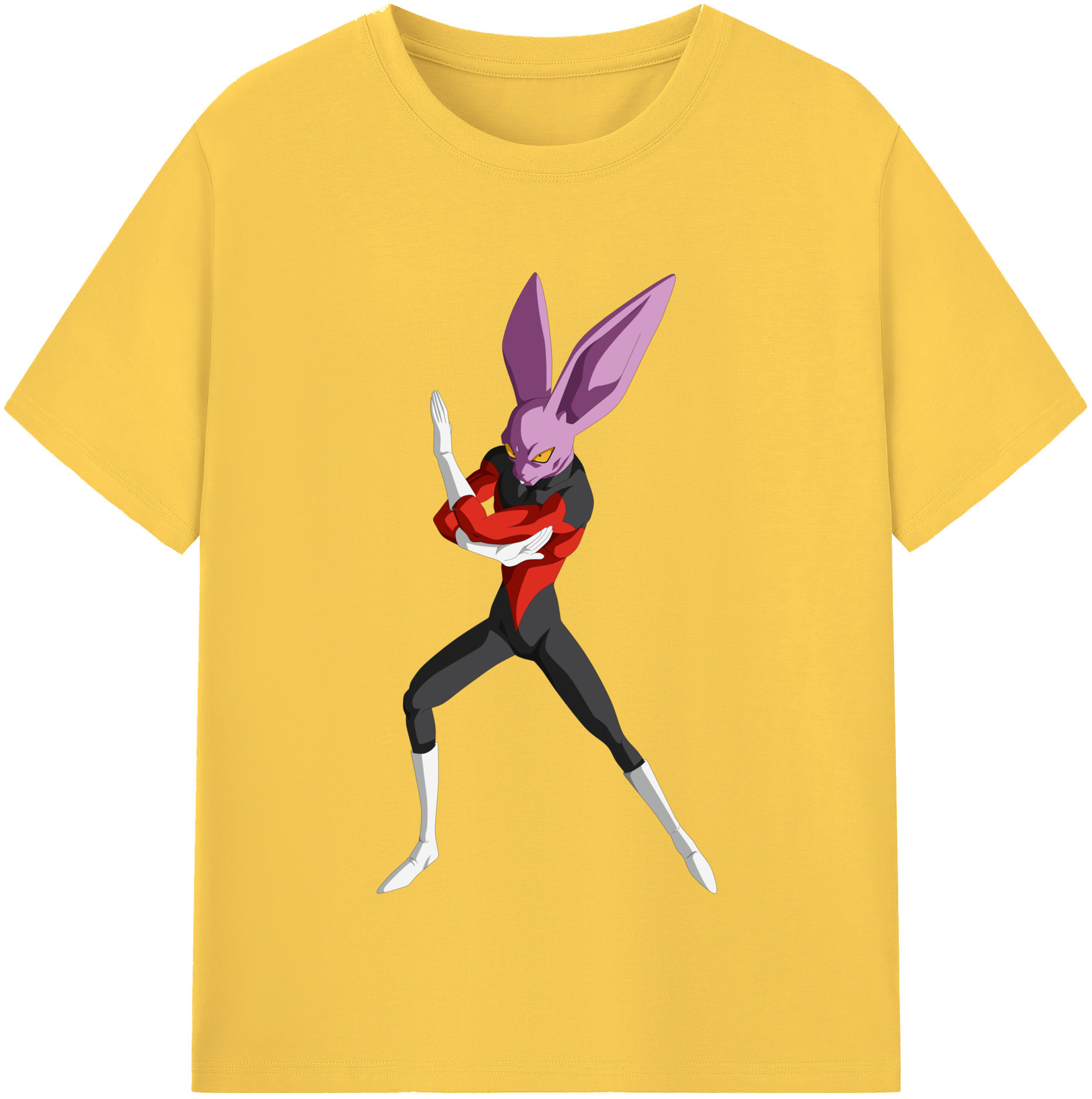 （画像用） ドラゴンボール ビルス 破壊神ビルス DRAGON BALL Beerus Birusu 綿100％半袖Tシャツ（フロントプリント）