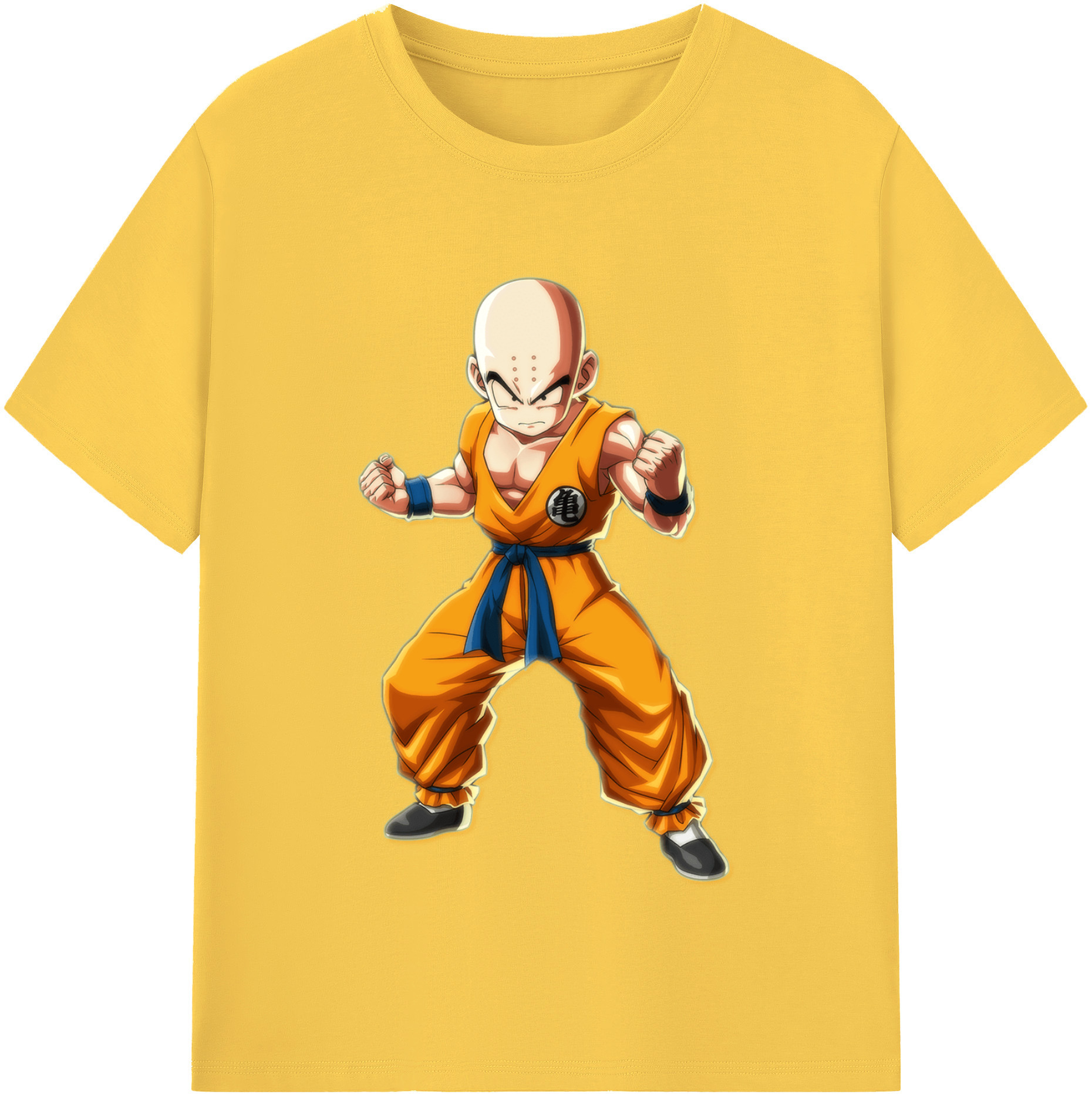 （画像用） ドラゴンボール クリリン DRAGON BALL krillin 綿100％半袖Tシャツ（フロントプリント）