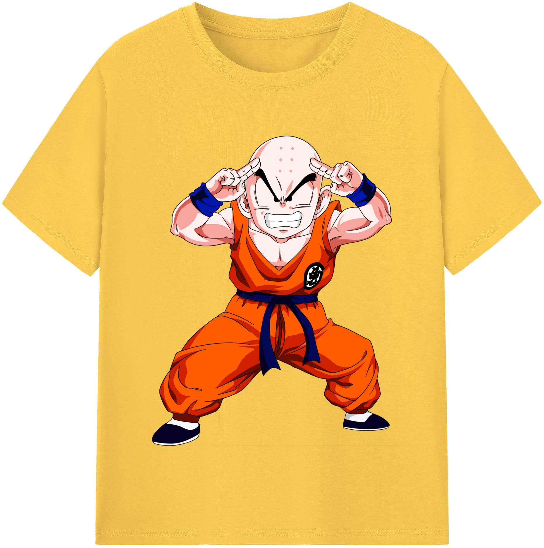 （画像用） ドラゴンボール クリリン DRAGON BALL krillin 綿100％半袖Tシャツ（フロントプリント）
