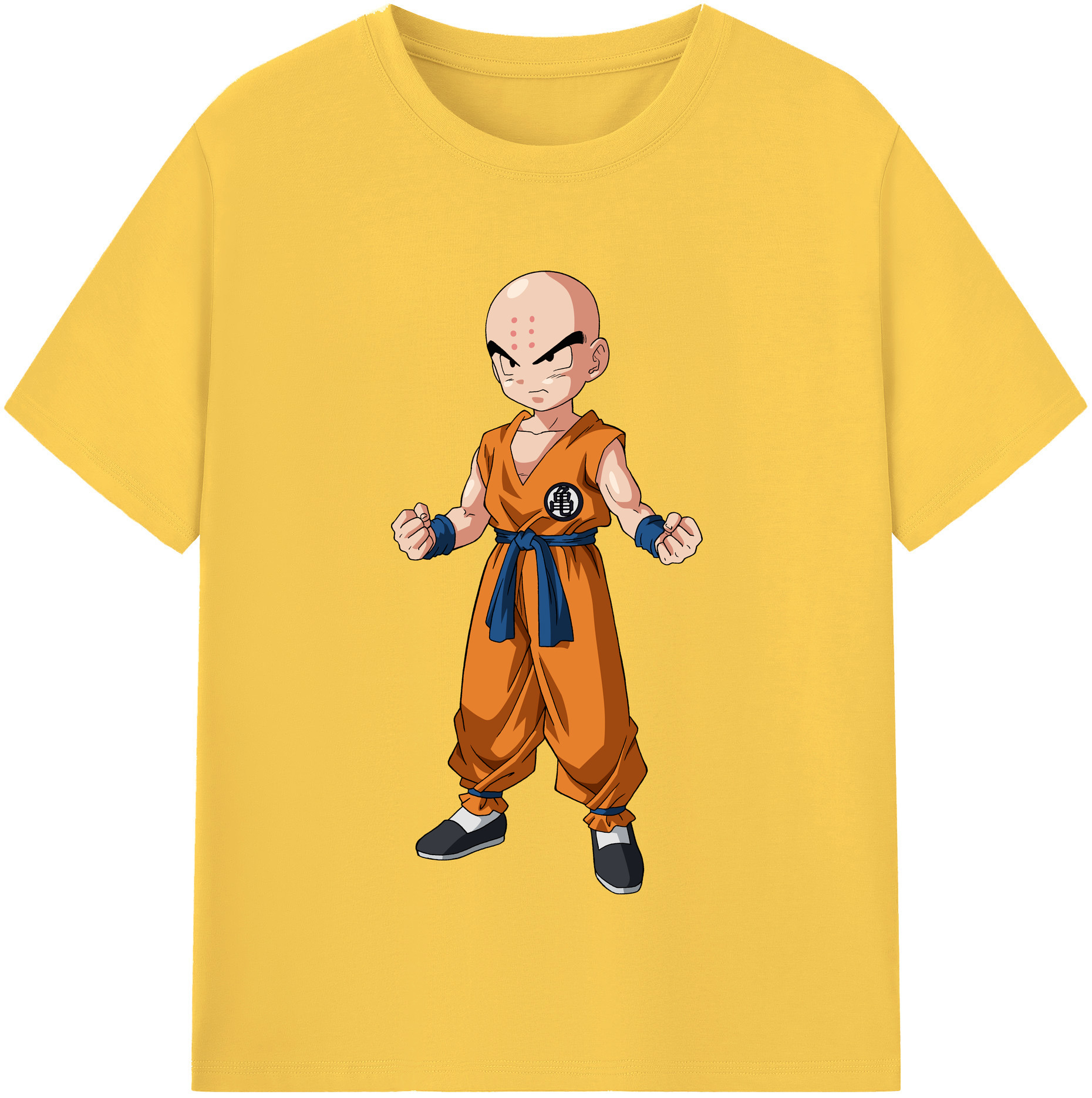 （画像用） ドラゴンボール クリリン DRAGON BALL krillin 綿100％半袖Tシャツ（フロントプリント）