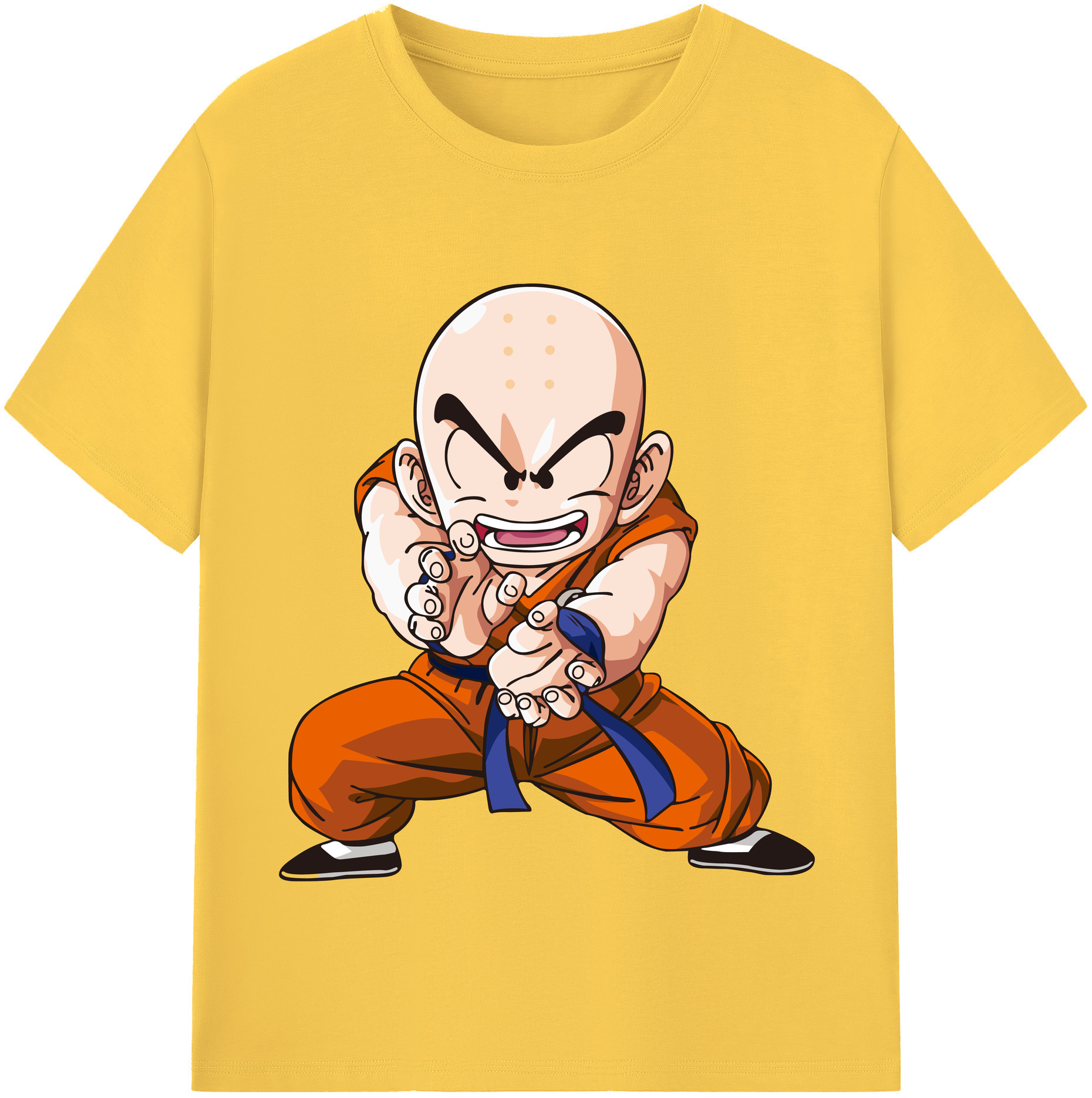 （画像用） ドラゴンボール クリリン DRAGON BALL krillin 綿100％半袖Tシャツ（フロントプリント）