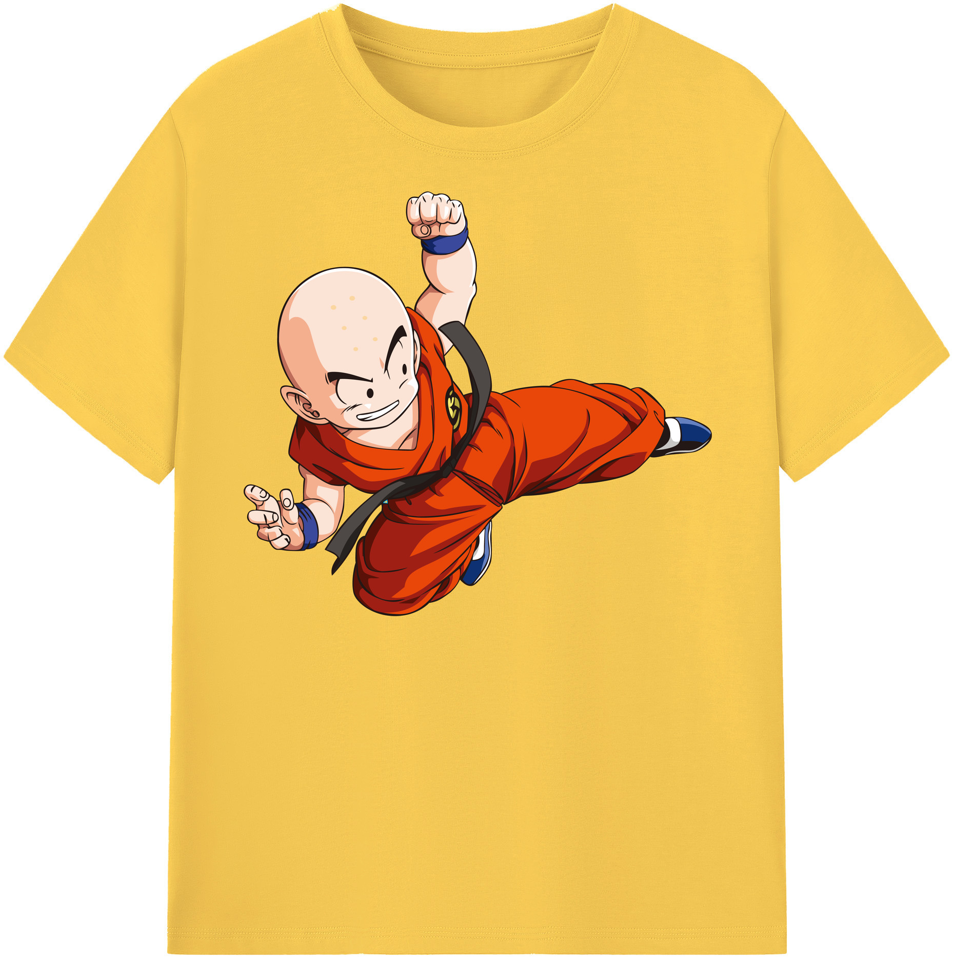 （画像用） ドラゴンボール クリリン DRAGON BALL krillin 綿100％半袖Tシャツ（フロントプリント）