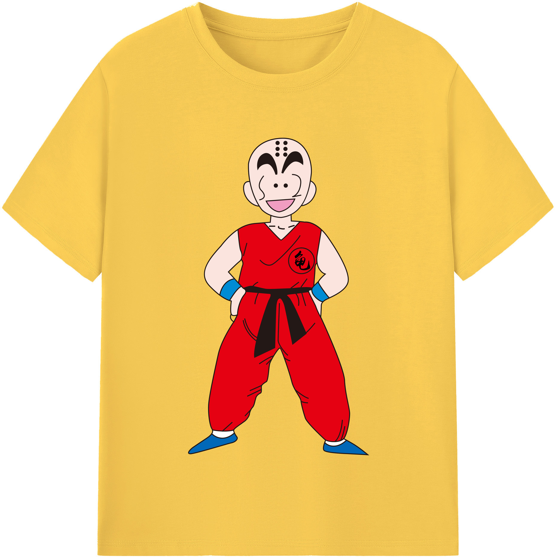 （画像用） ドラゴンボール クリリン DRAGON BALL krillin 綿100％半袖Tシャツ（フロントプリント）