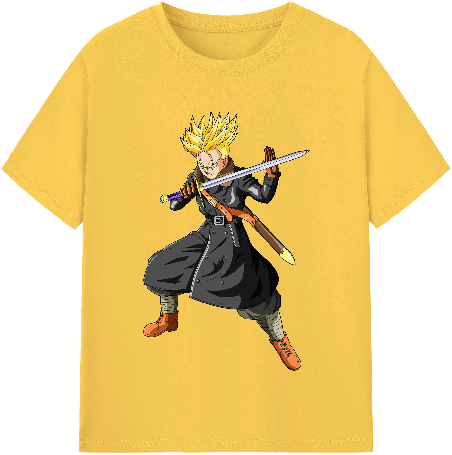 （画像用） ドラゴンボール トランクス（Torankusu）DRAGON BALL Trunks 綿100％半袖Tシャツ（フロントプリント）