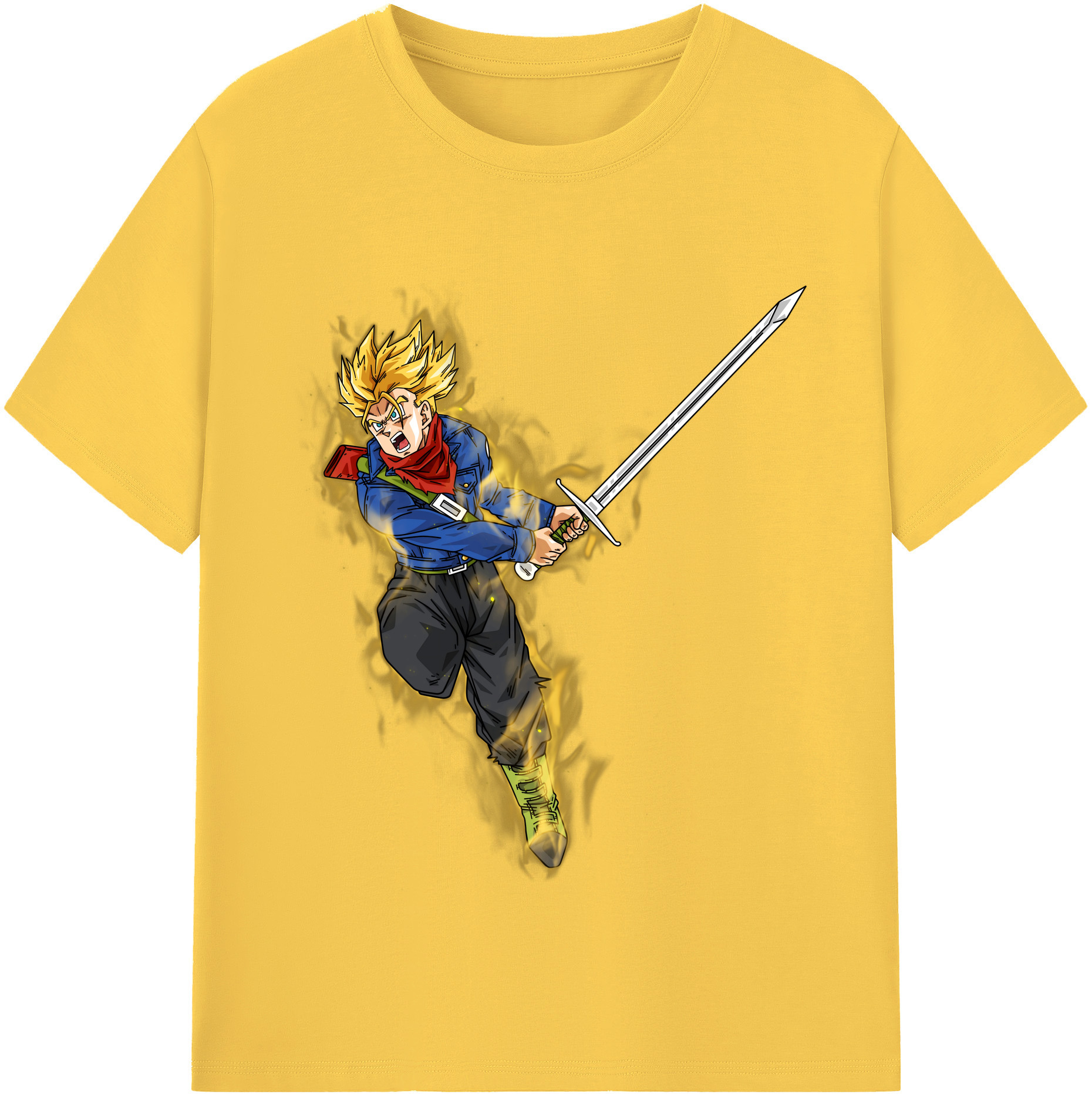 （画像用） ドラゴンボール トランクス（Torankusu）DRAGON BALL Trunks 綿100％半袖Tシャツ（フロントプリント）