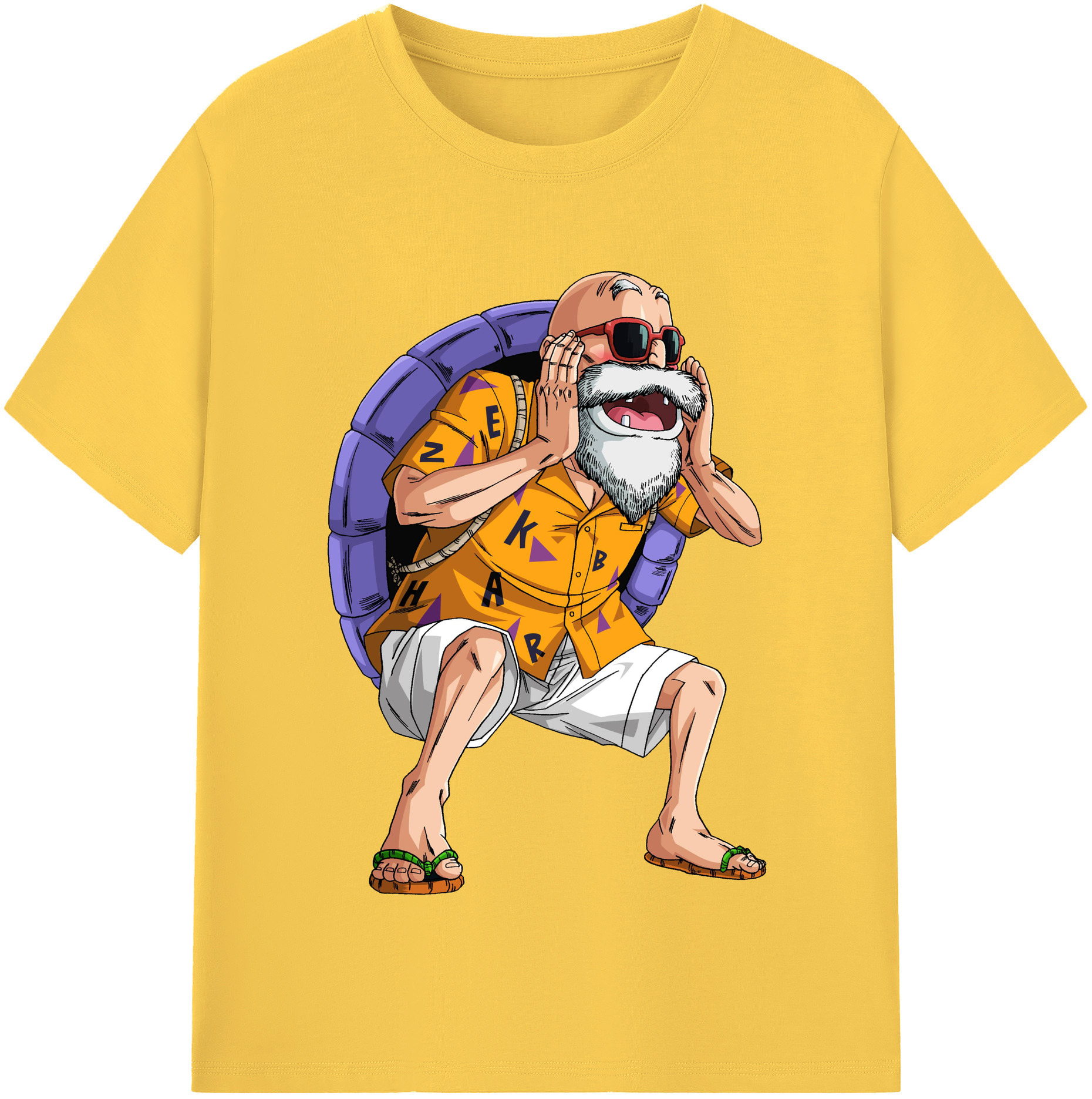 （画像用） ドラゴンボール 亀仙人（かめせんにん） DRAGON BALL Master Roshi Kame Sennin 綿100％半袖Tシャツ（フロントプリント）