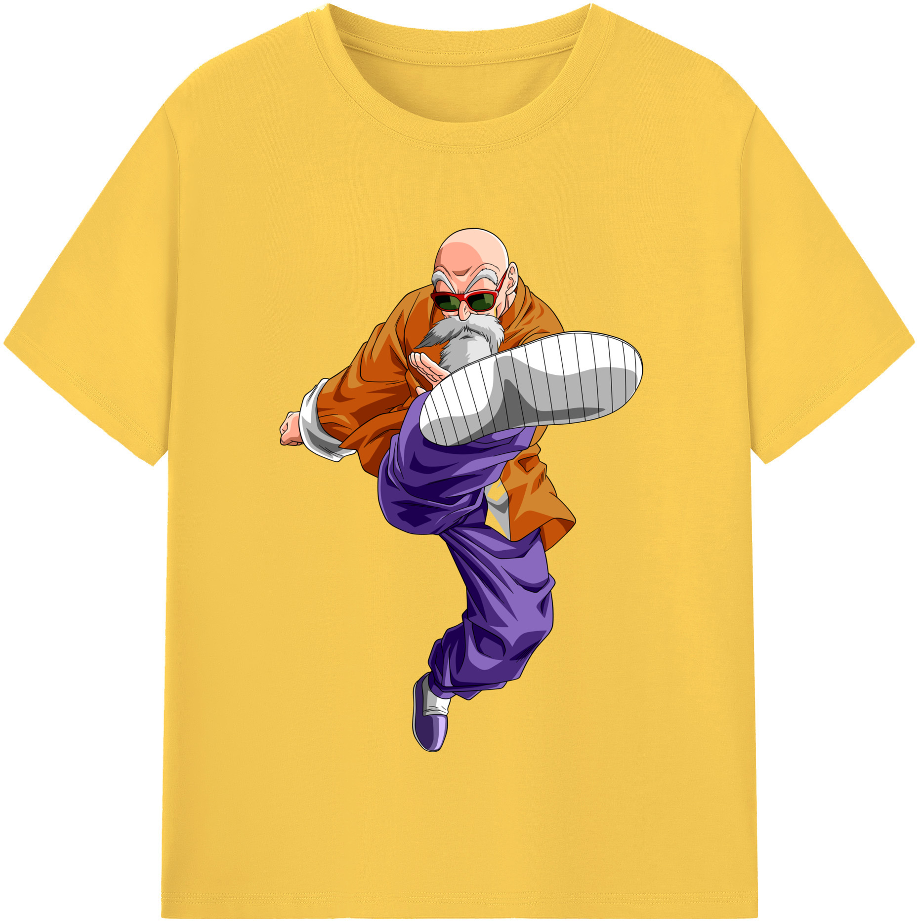 （画像用） ドラゴンボール 亀仙人（かめせんにん） DRAGON BALL Master Roshi Kame Sennin 綿100％半袖Tシャツ（フロントプリント）