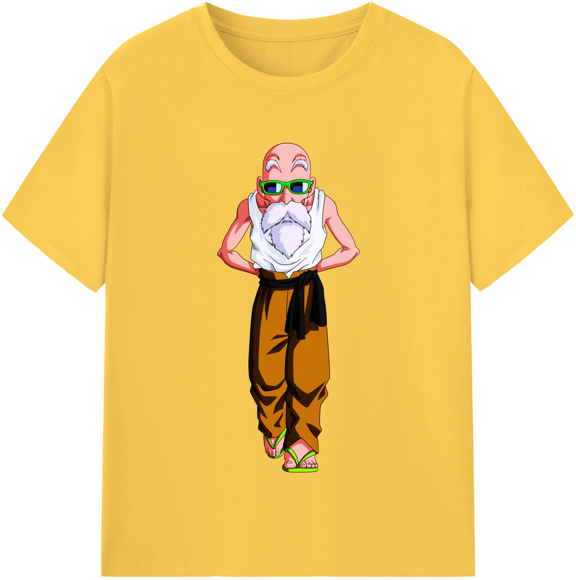 （画像用） ドラゴンボール 亀仙人（かめせんにん） DRAGON BALL Master Roshi Kame Sennin 綿100％半袖Tシャツ（フロントプリント）