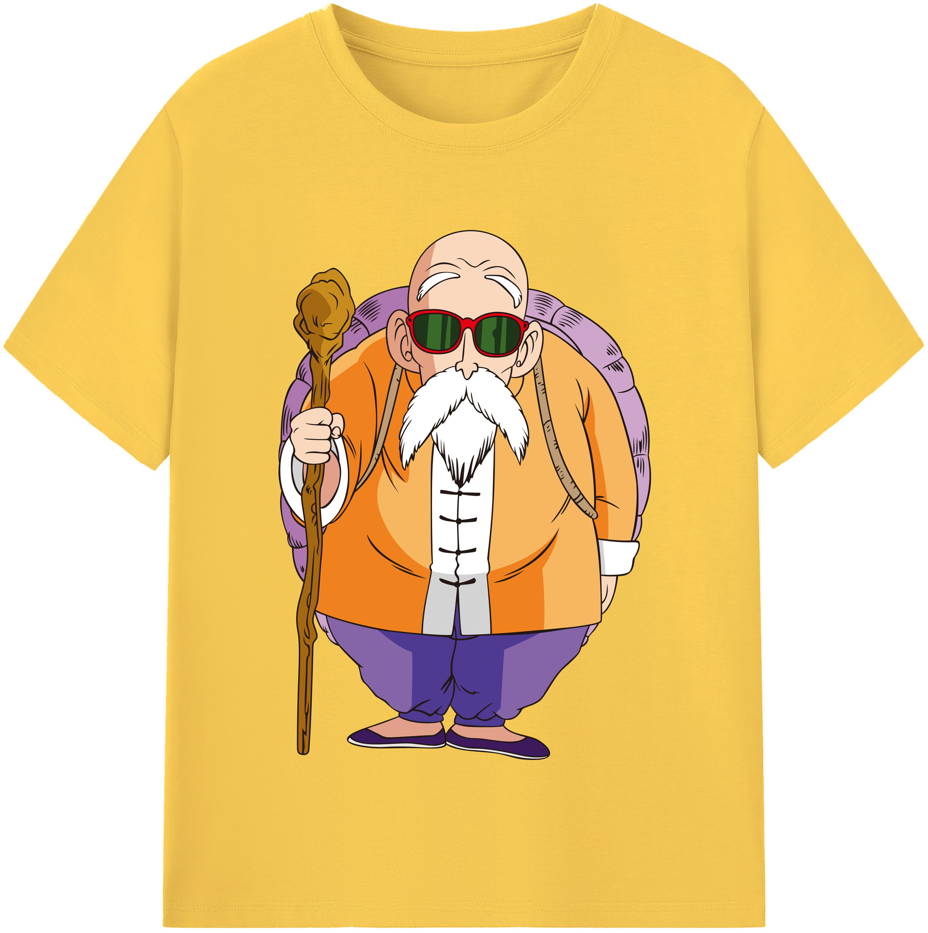 （画像用） ドラゴンボール 亀仙人（かめせんにん） DRAGON BALL Master Roshi Kame Sennin 綿100％半袖Tシャツ（フロントプリント）