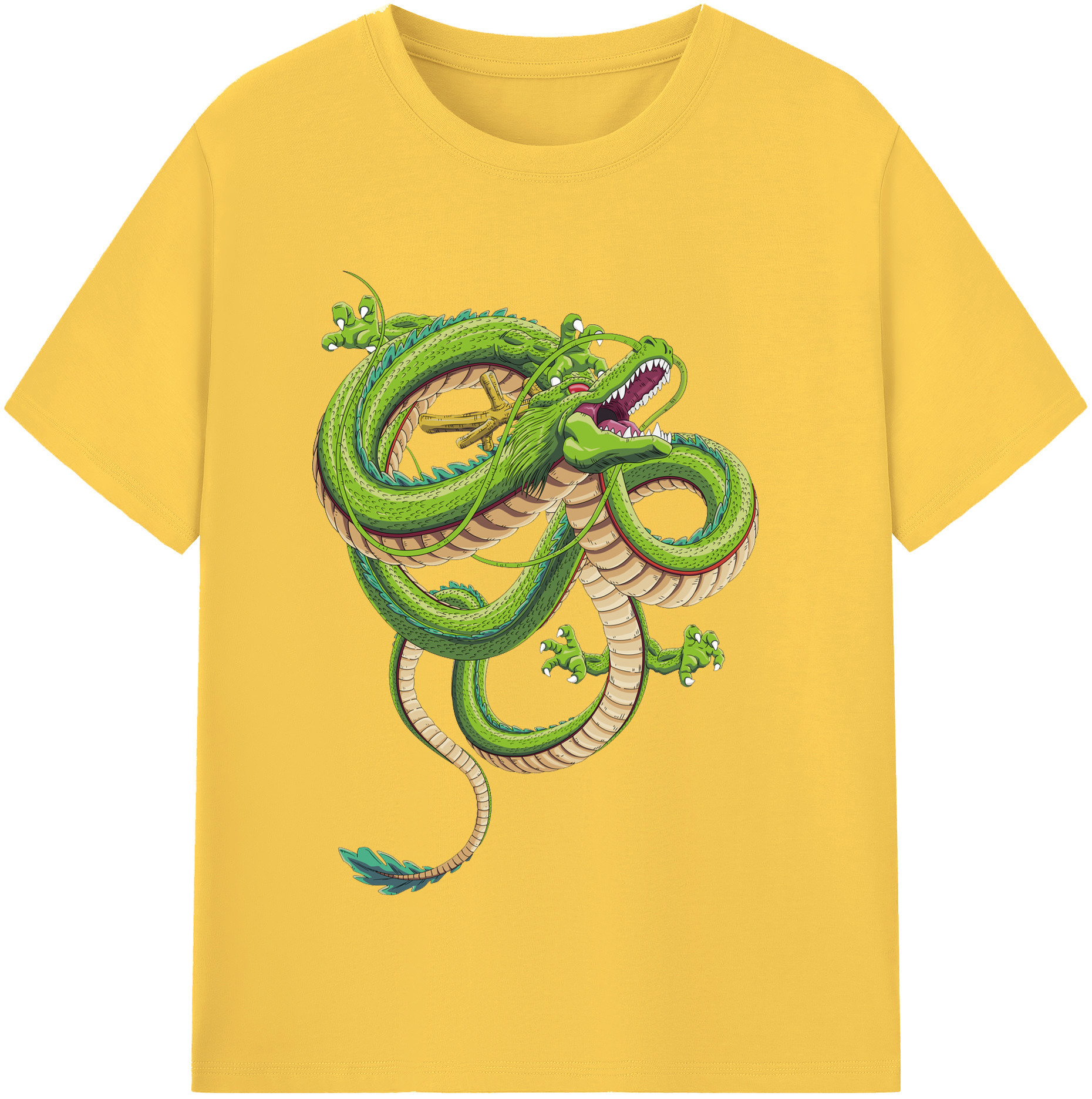 （画像用） ドラゴンボール 神龍 シェンロン DRAGON BALL Shenron 綿100％半袖Tシャツ（フロントプリント）