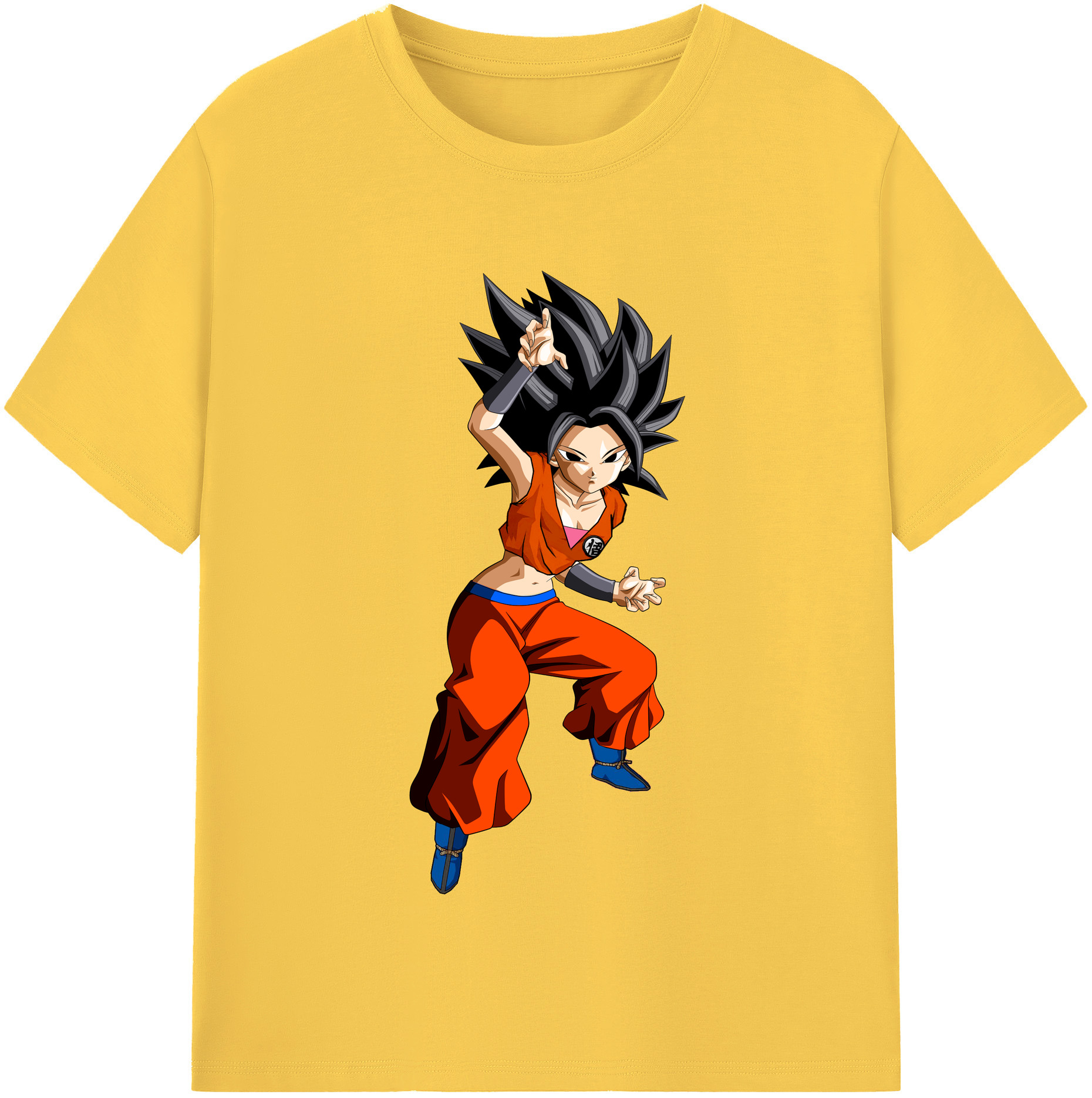 （画像用） ドラゴンボール カリフラ DRAGON BALL Caulifla 綿100％半袖Tシャツ（フロントプリント）