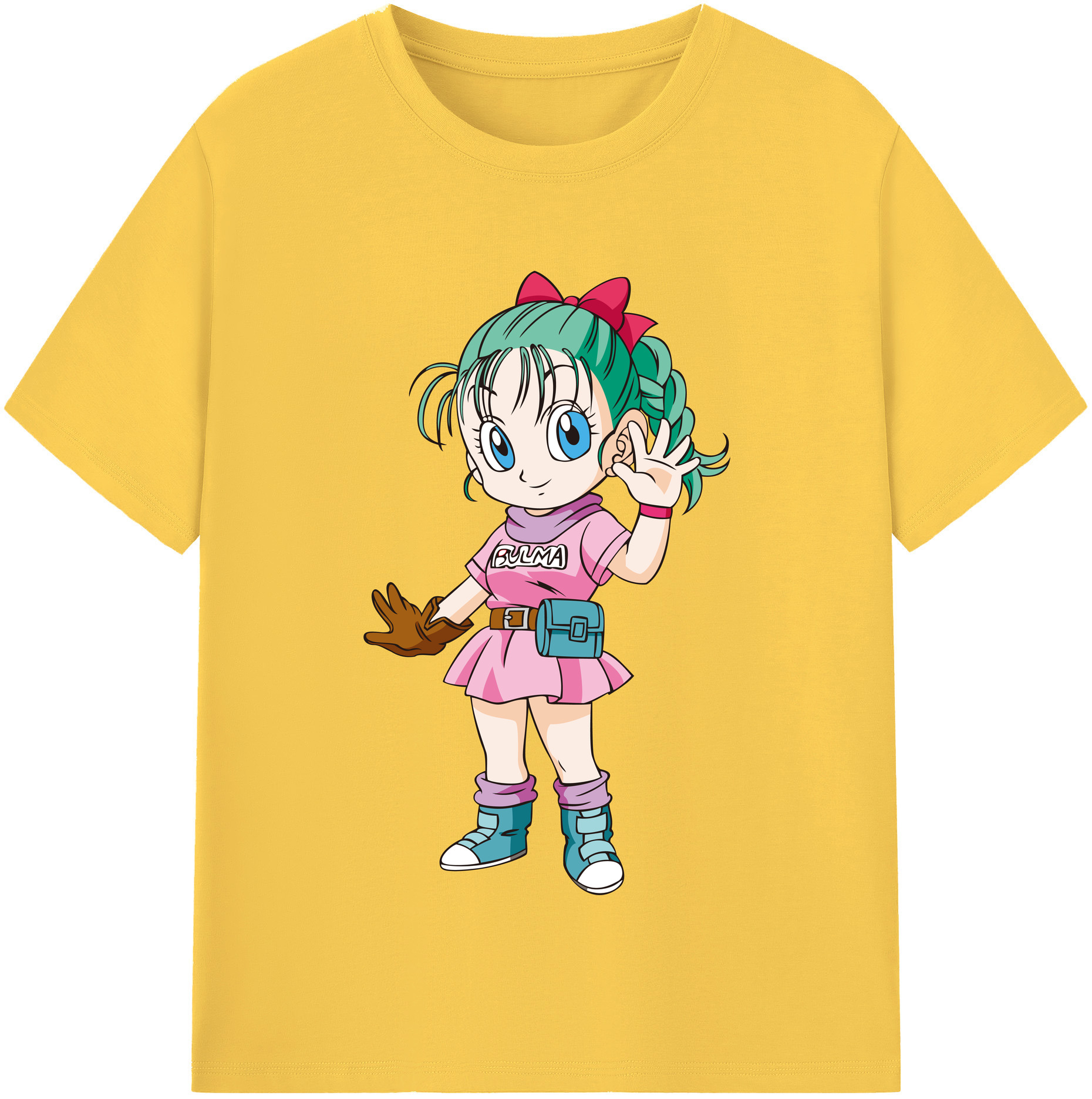 （画像用） ドラゴンボール ブルマ DRAGON BALL Bulma 綿100％半袖Tシャツ（フロントプリント）