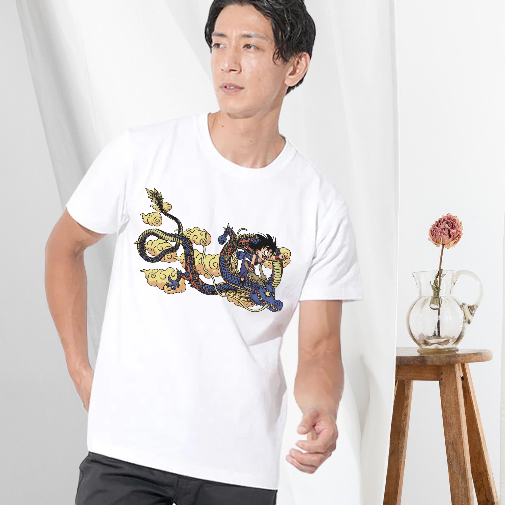ドラゴンボール 神龍 シェンロン DRAGON BALL Shenron 綿100％半袖Tシャツ（フロントプリント）