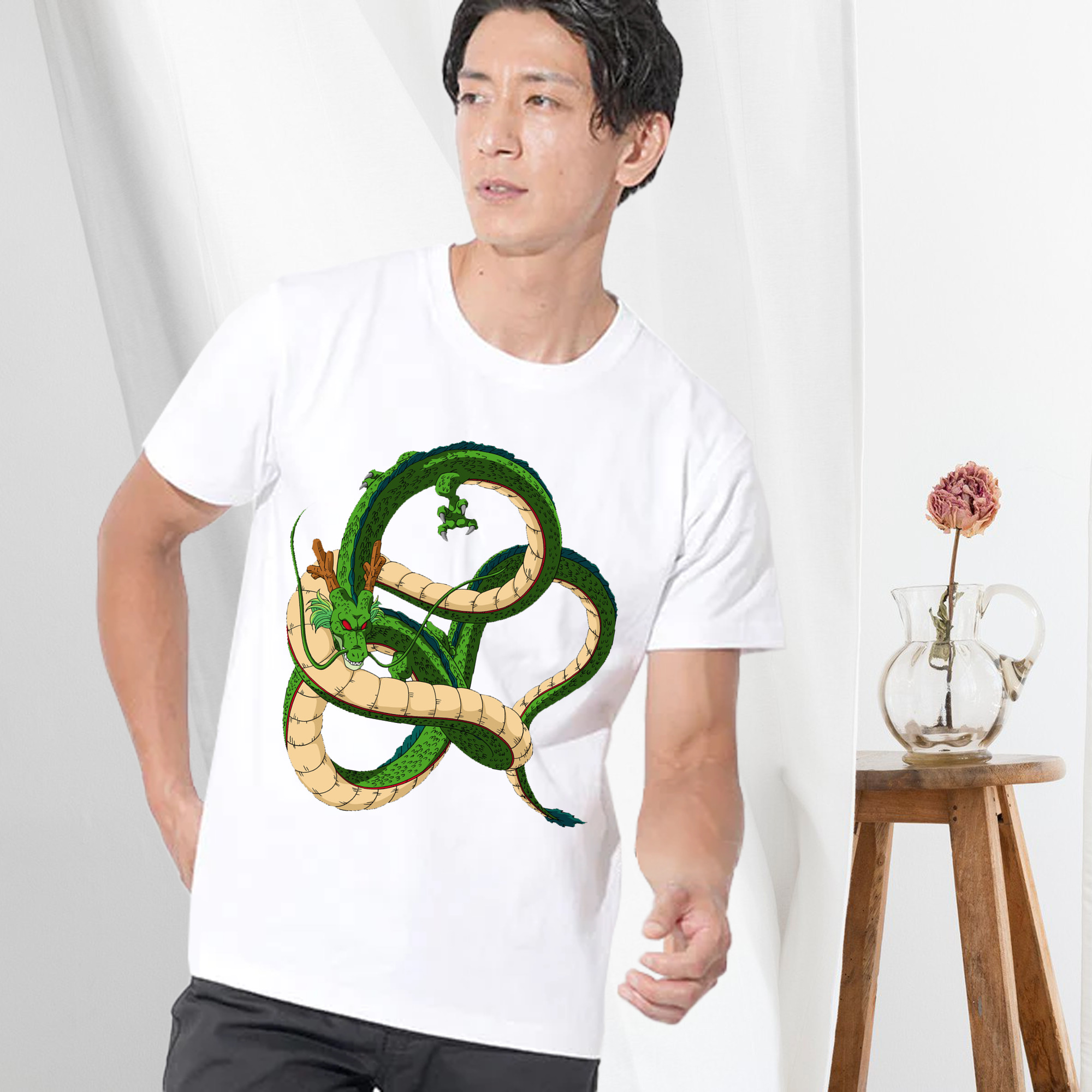 ドラゴンボール 神龍 シェンロン DRAGON BALL Shenron 綿100％半袖Tシャツ（フロントプリント）