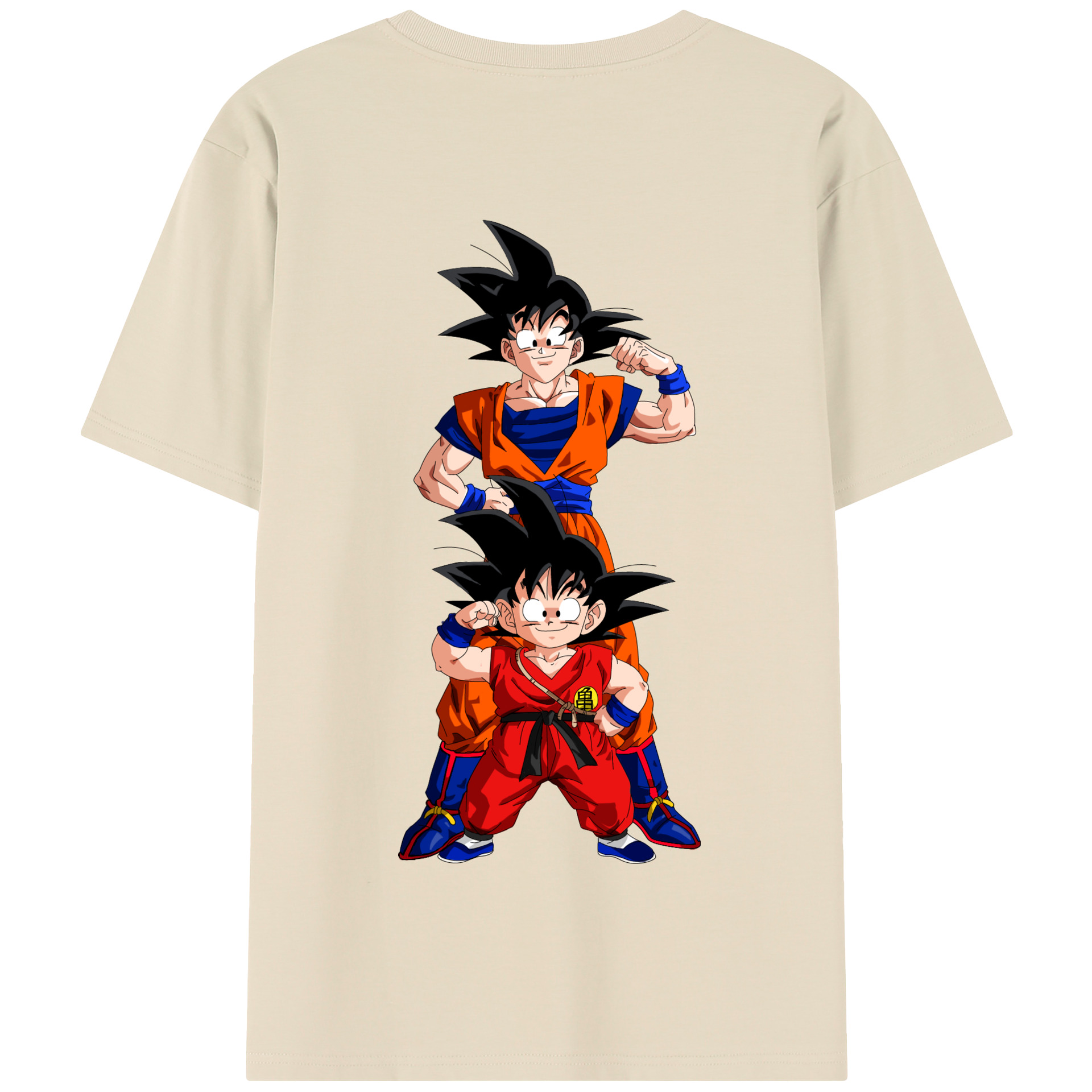 （画像用） ドラゴンボール 孫悟空（そん ごくう）Son Goku カカロット DRAGON BALL Kakarotto 綿100％半袖Tシャツ（背面プリント）