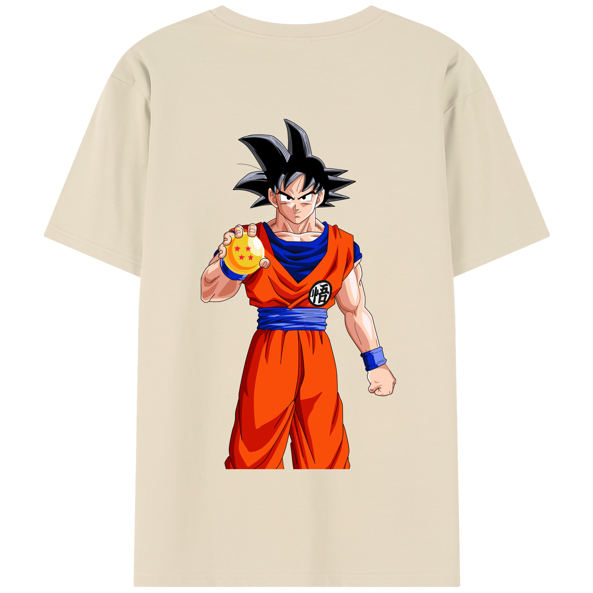 （画像用） ドラゴンボール 孫悟空（そん ごくう）Son Goku カカロット DRAGON BALL Kakarotto 綿100％半袖Tシャツ（背面プリント）