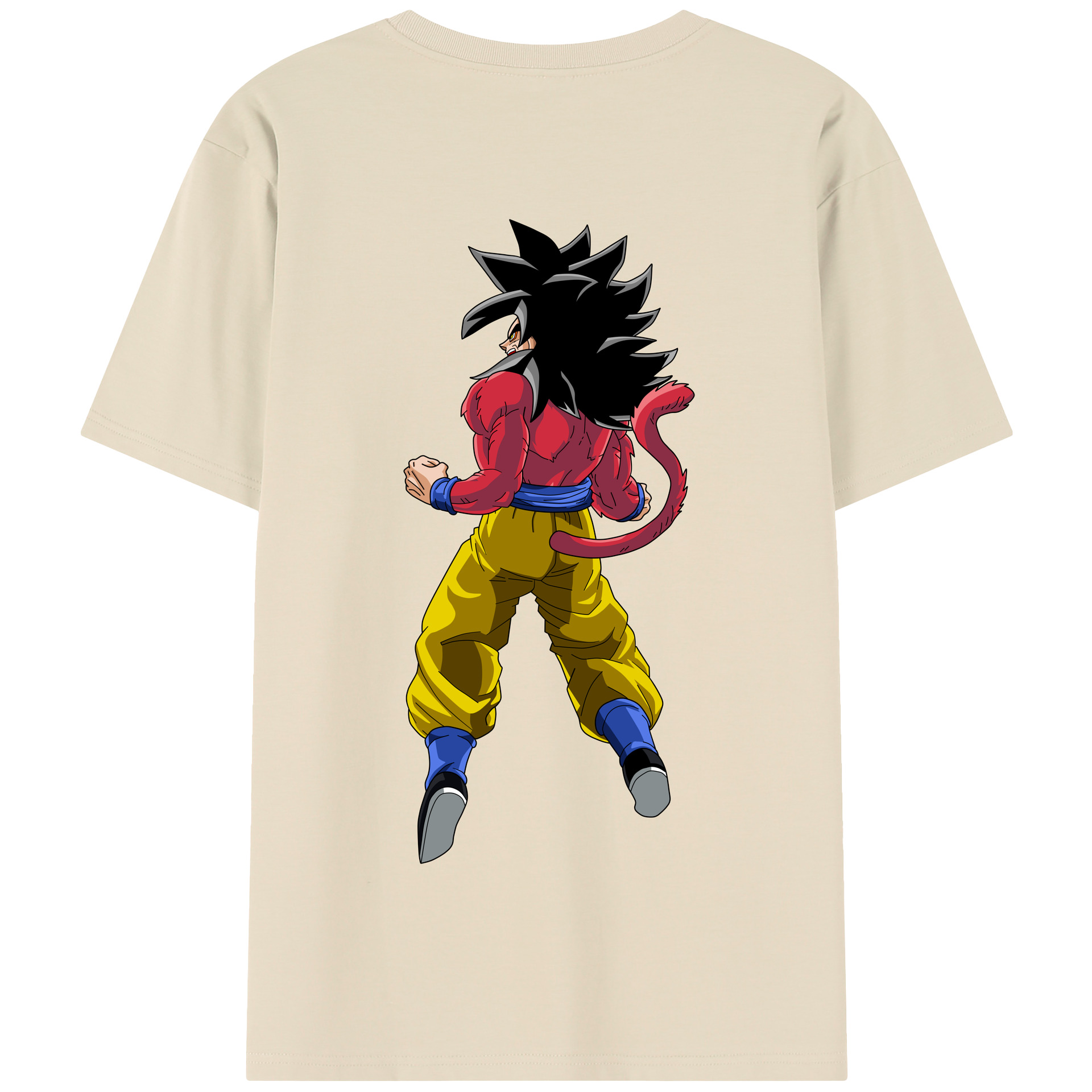 （画像用） ドラゴンボール 孫悟空（そん ごくう）Son Goku カカロット DRAGON BALL Kakarotto 綿100％半袖Tシャツ（背面プリント）
