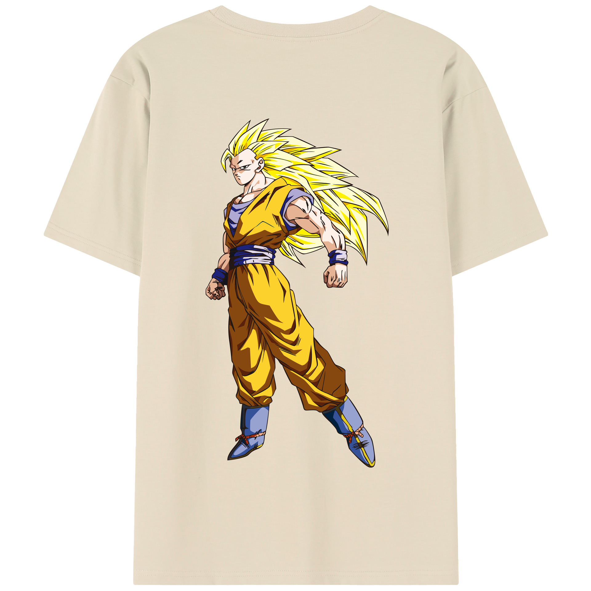 （画像用） ドラゴンボール 孫悟空（そん ごくう）Son Goku カカロット DRAGON BALL Kakarotto 綿100％半袖Tシャツ（背面プリント）