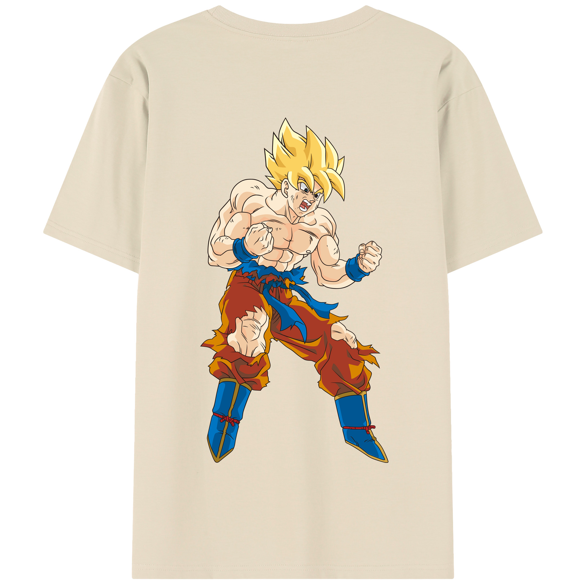 （画像用） ドラゴンボール 孫悟空（そん ごくう）Son Goku カカロット DRAGON BALL Kakarotto 綿100％半袖Tシャツ（背面プリント）