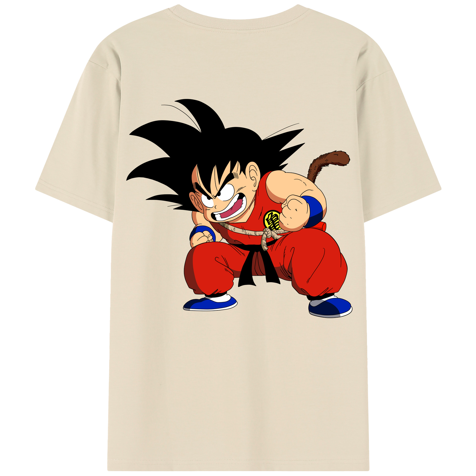 （画像用） ドラゴンボール 孫悟空（そん ごくう）Son Goku カカロット DRAGON BALL Kakarotto 綿100％半袖Tシャツ（背面プリント）