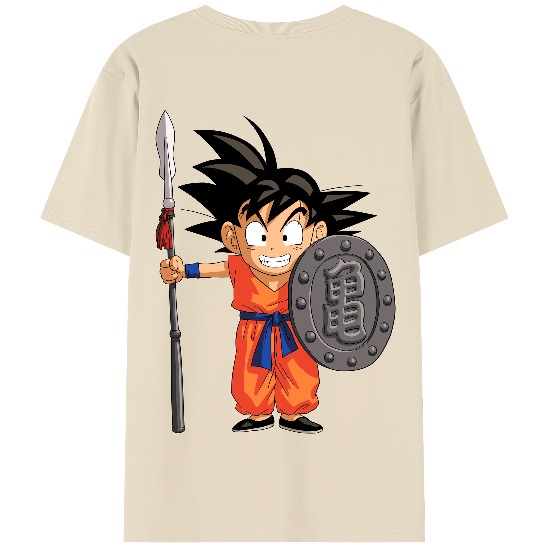 （画像用） ドラゴンボール 孫悟空（そん ごくう）Son Goku カカロット DRAGON BALL Kakarotto 綿100％半袖Tシャツ（背面プリント）
