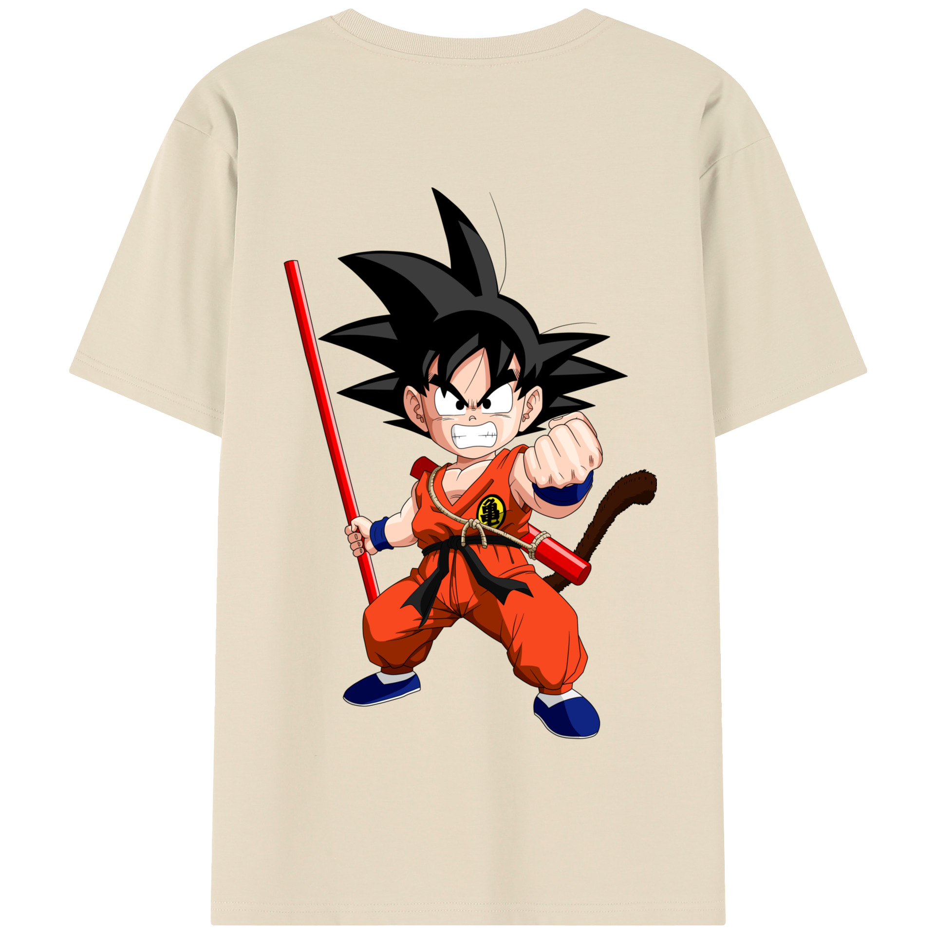 （画像用） ドラゴンボール 孫悟空（そん ごくう）Son Goku カカロット DRAGON BALL Kakarotto 綿100％半袖Tシャツ（背面プリント）