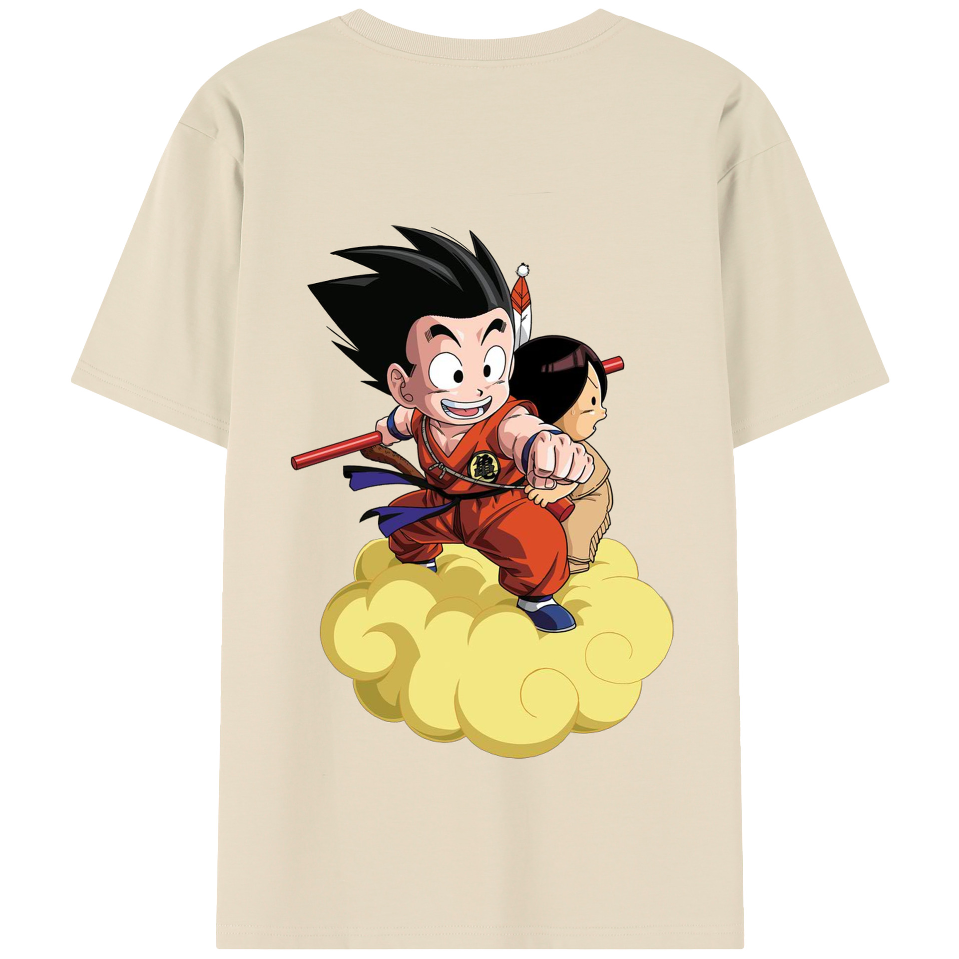 （画像用） ドラゴンボール 孫悟空（そん ごくう）Son Goku カカロット DRAGON BALL Kakarotto 綿100％半袖Tシャツ（背面プリント）