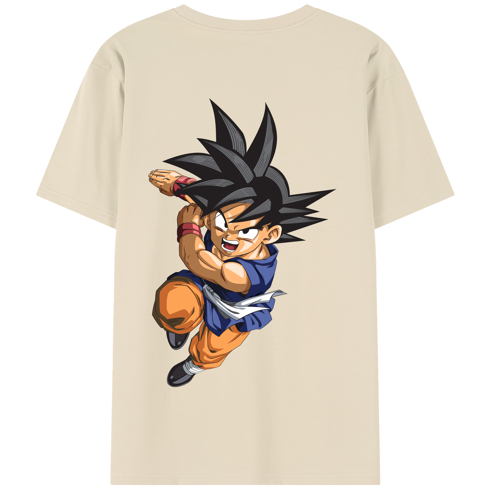 （画像用） ドラゴンボール 孫悟空（そん ごくう）Son Goku カカロット DRAGON BALL Kakarotto 綿100％半袖Tシャツ（背面プリント）