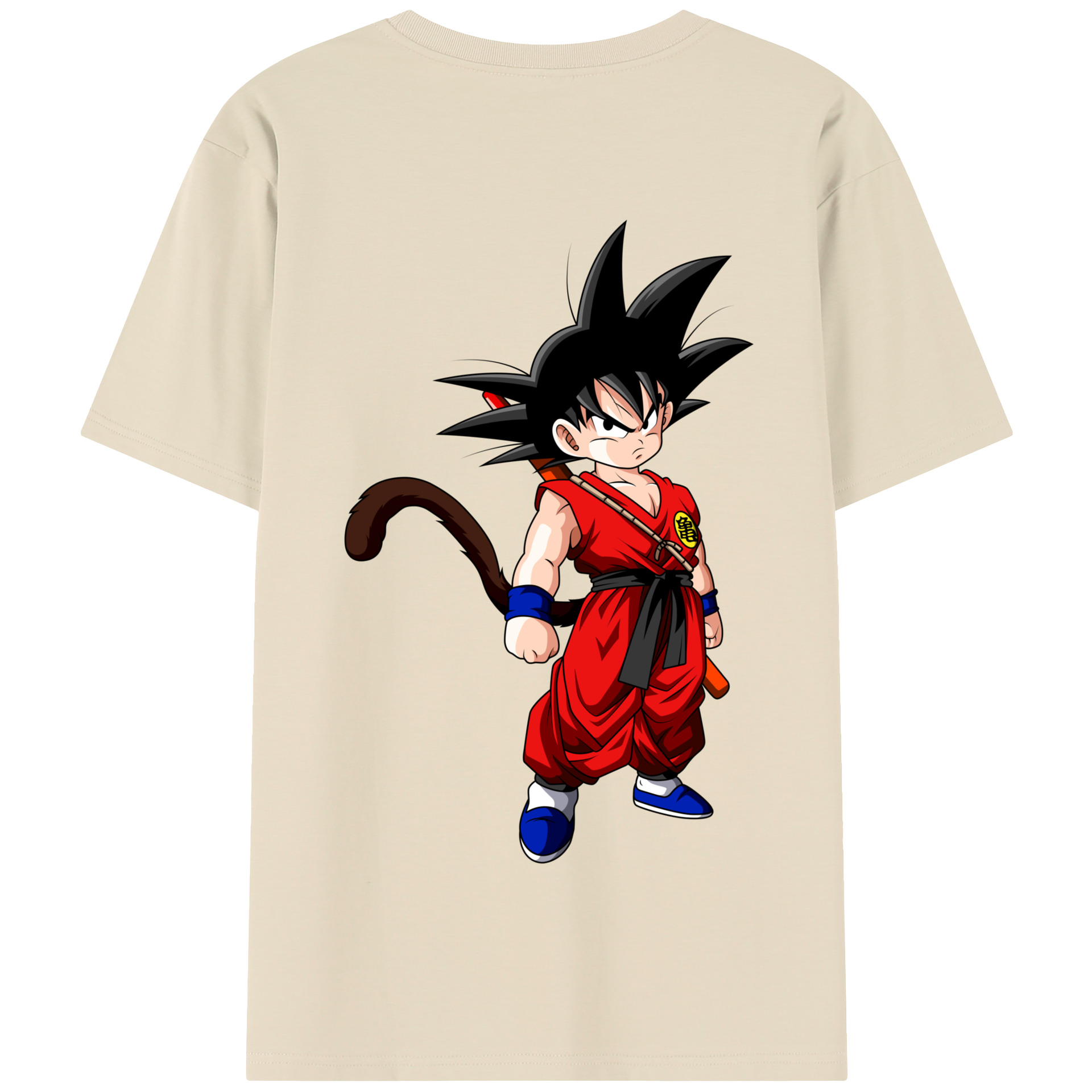 （画像用） ドラゴンボール 孫悟空（そん ごくう）Son Goku カカロット DRAGON BALL Kakarotto 綿100％半袖Tシャツ（背面プリント）
