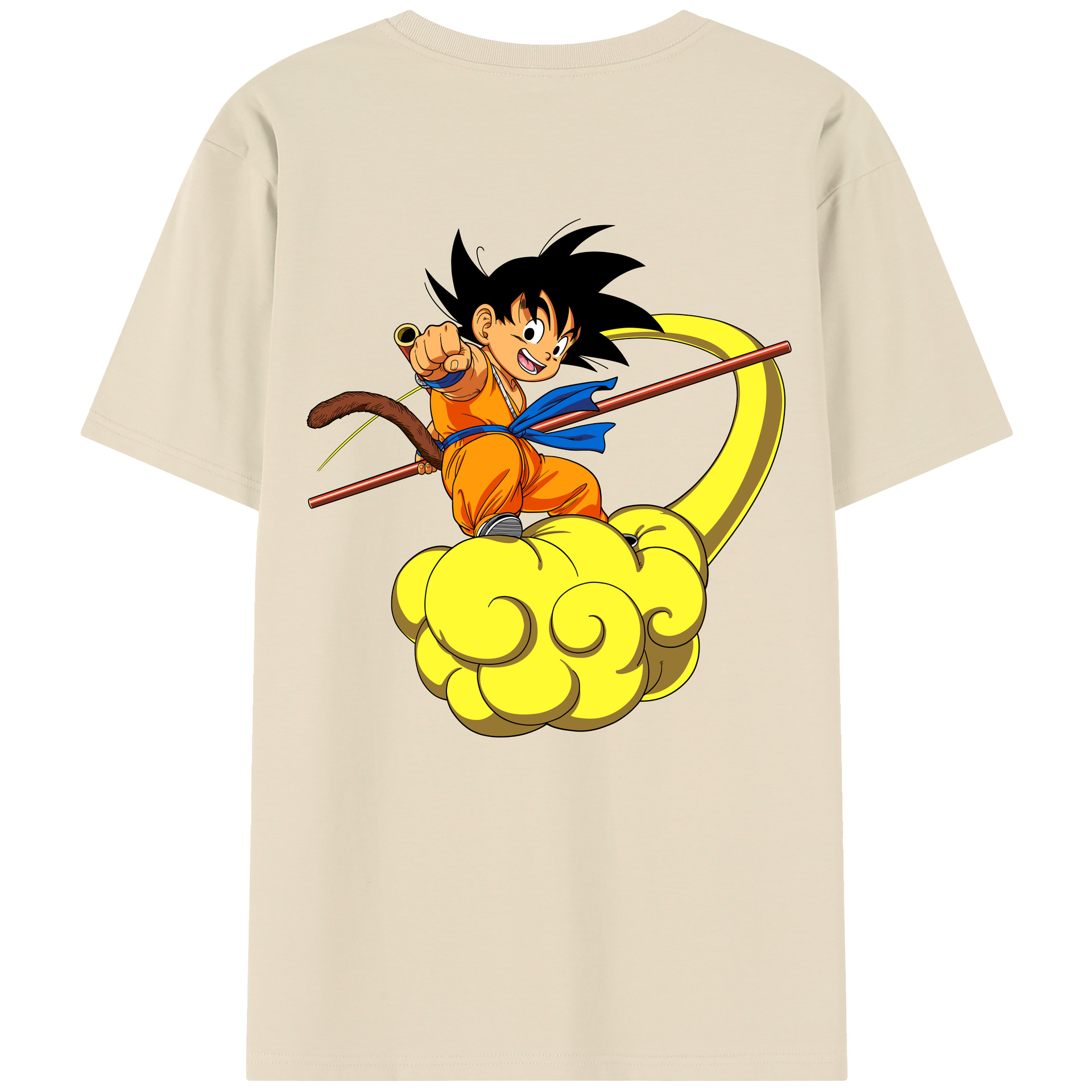 （画像用） ドラゴンボール 孫悟空（そん ごくう）Son Goku カカロット DRAGON BALL Kakarotto 綿100％半袖Tシャツ（背面プリント）