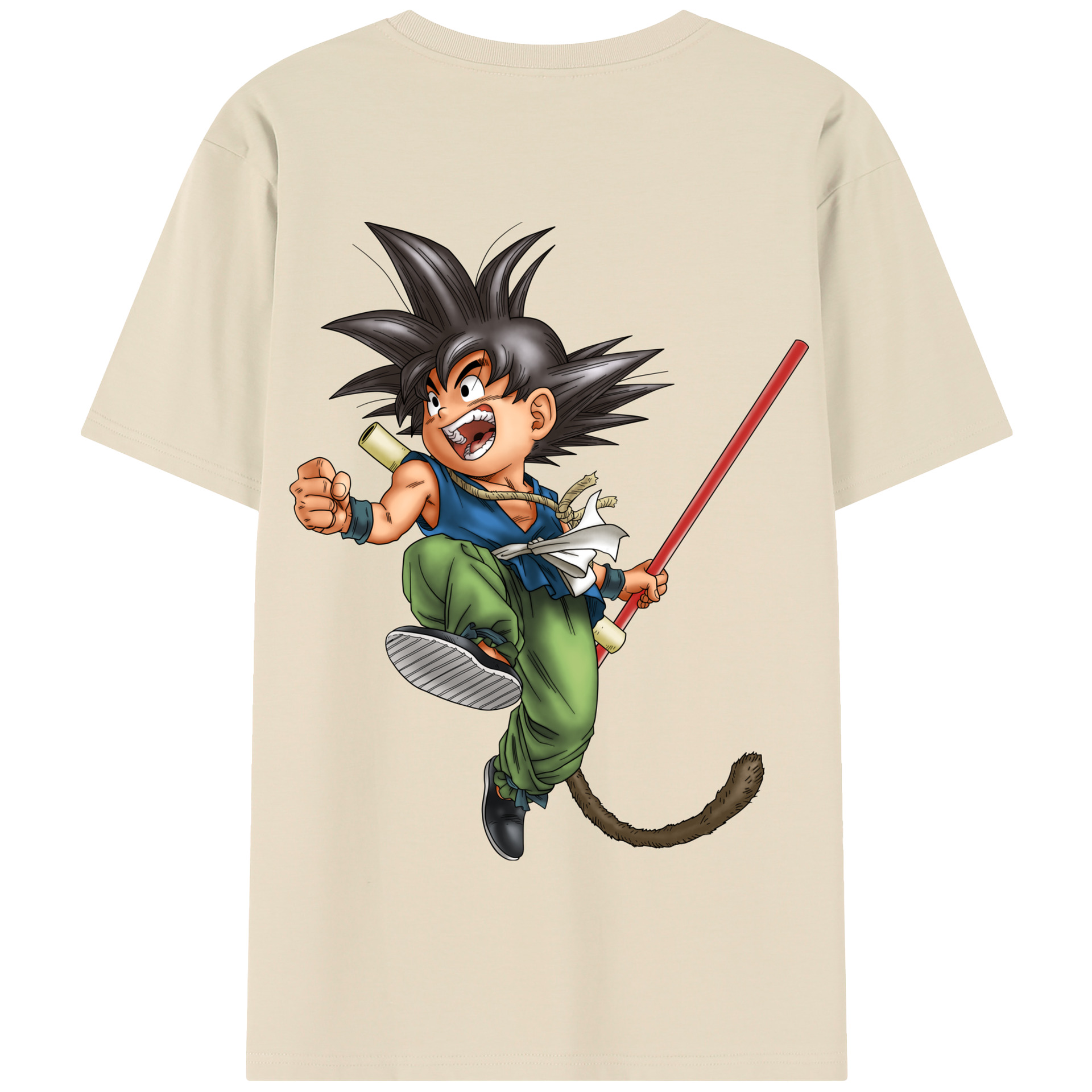 （画像用） ドラゴンボール 孫悟空（そん ごくう）Son Goku カカロット DRAGON BALL Kakarotto 綿100％半袖Tシャツ（背面プリント）