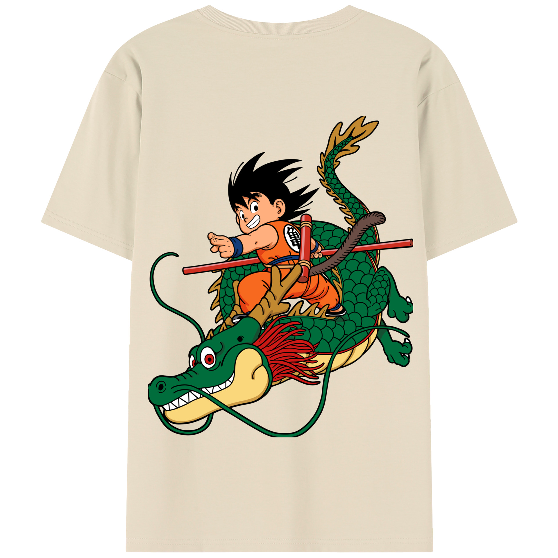 （画像用） ドラゴンボール 孫悟空（そん ごくう）Son Goku カカロット DRAGON BALL Kakarotto 綿100％半袖Tシャツ（背面プリント）