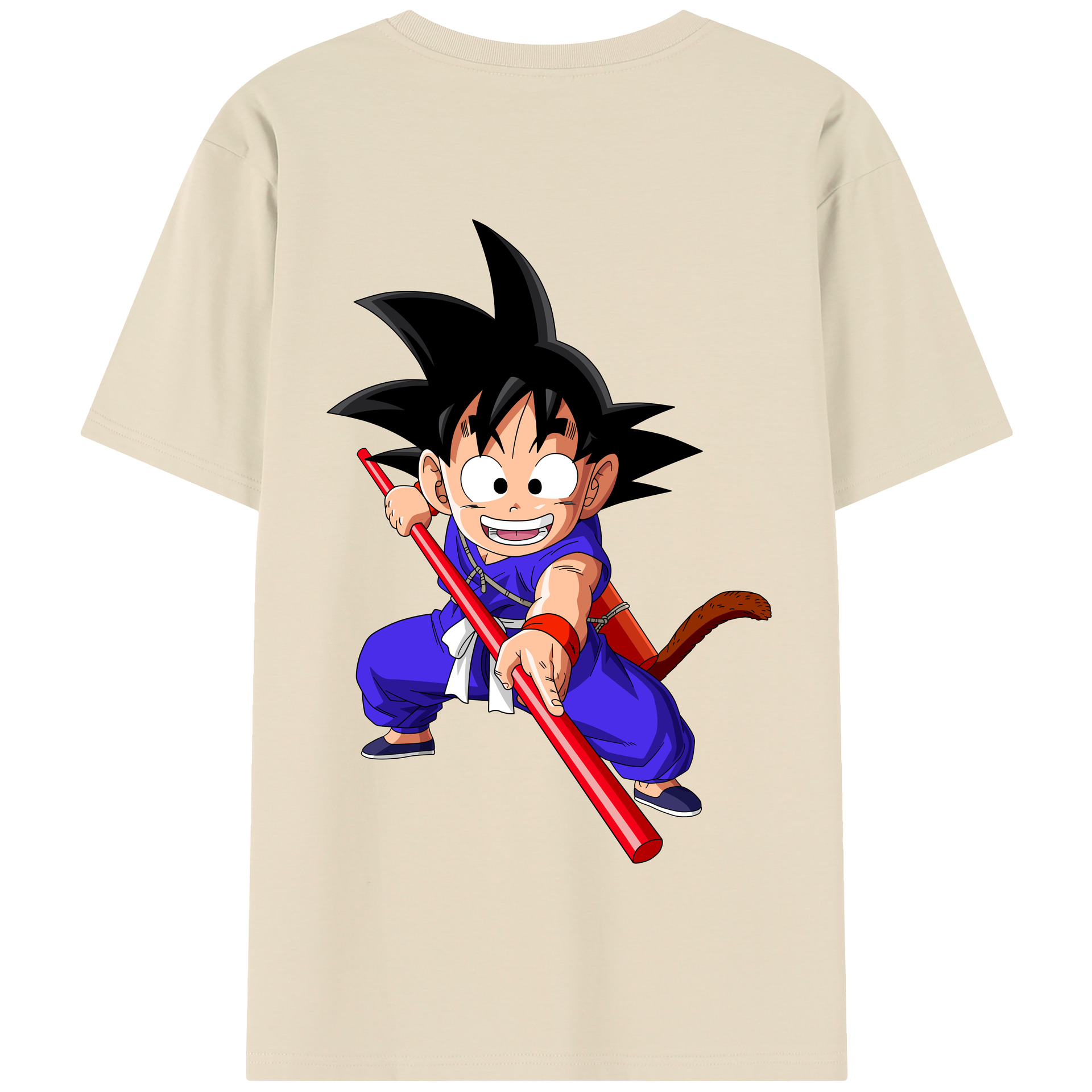 （画像用） ドラゴンボール 孫悟空（そん ごくう）Son Goku カカロット DRAGON BALL Kakarotto 綿100％半袖Tシャツ（背面プリント）