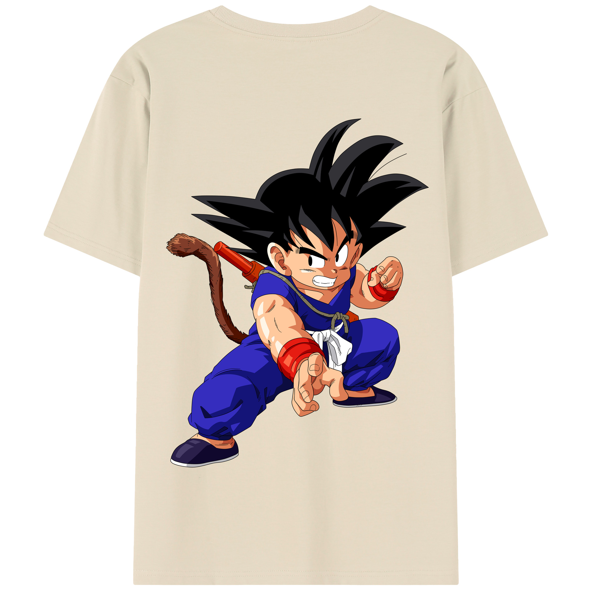 （画像用） ドラゴンボール 孫悟空（そん ごくう）Son Goku カカロット DRAGON BALL Kakarotto 綿100％半袖Tシャツ（背面プリント）