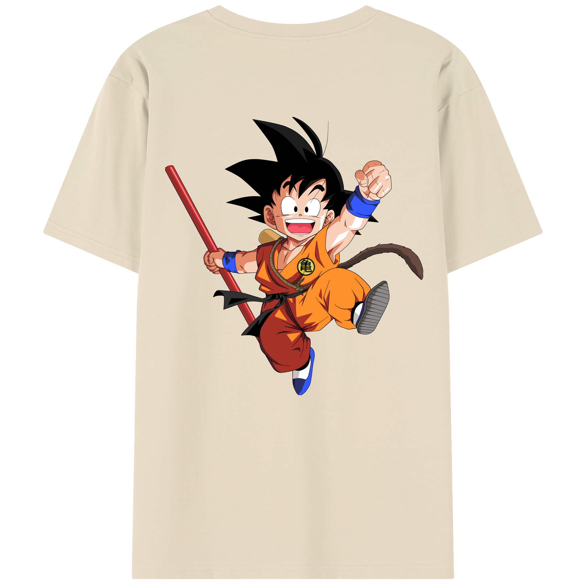 （画像用） ドラゴンボール 孫悟空（そん ごくう）Son Goku カカロット DRAGON BALL Kakarotto 綿100％半袖Tシャツ（背面プリント）
