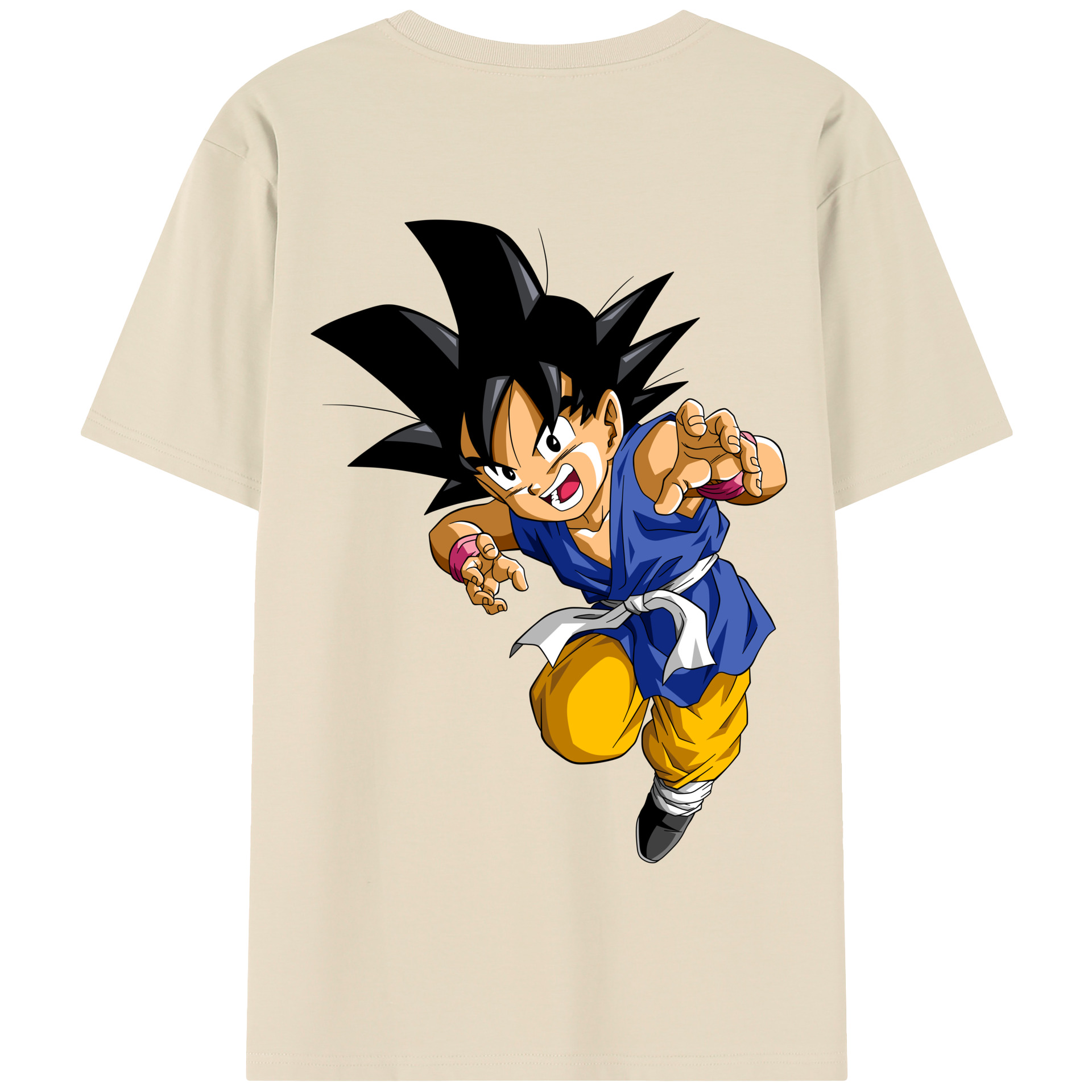 （画像用） ドラゴンボール 孫悟空（そん ごくう）Son Goku カカロット DRAGON BALL Kakarotto 綿100％半袖Tシャツ（背面プリント）