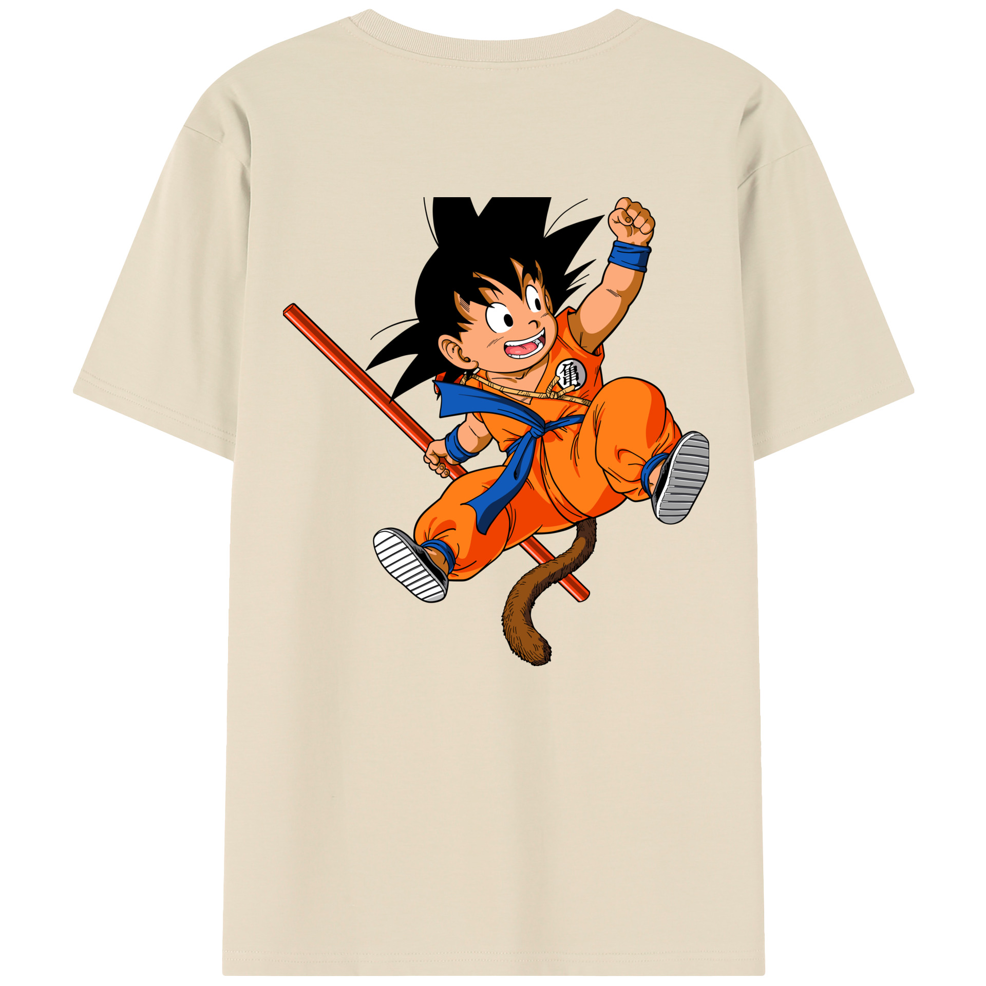 （画像用） ドラゴンボール 孫悟空（そん ごくう）Son Goku カカロット DRAGON BALL Kakarotto 綿100％半袖Tシャツ（背面プリント）
