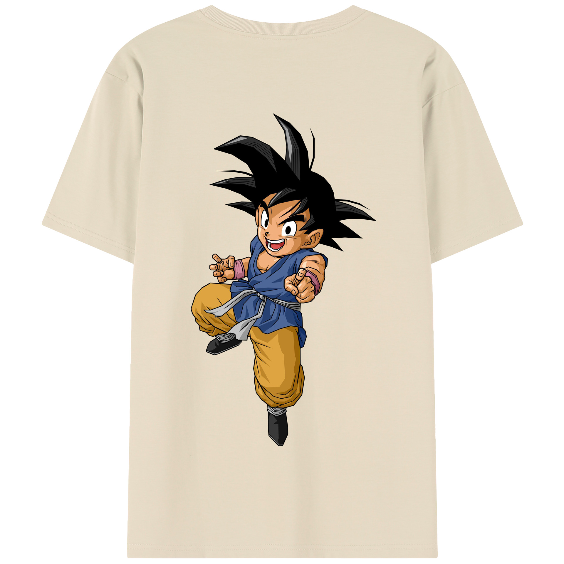 （画像用） ドラゴンボール 孫悟空（そん ごくう）Son Goku カカロット DRAGON BALL Kakarotto 綿100％半袖Tシャツ（背面プリント）