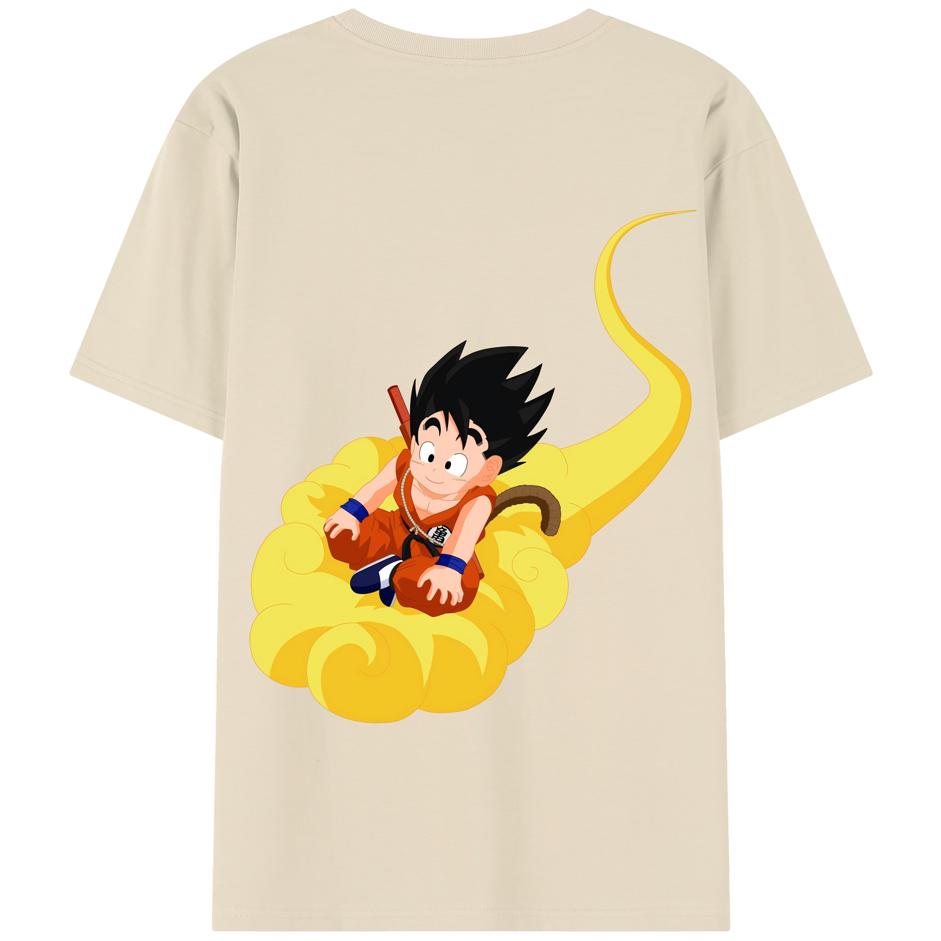 （画像用） ドラゴンボール 孫悟空（そん ごくう）Son Goku カカロット DRAGON BALL Kakarotto 綿100％半袖Tシャツ（背面プリント）