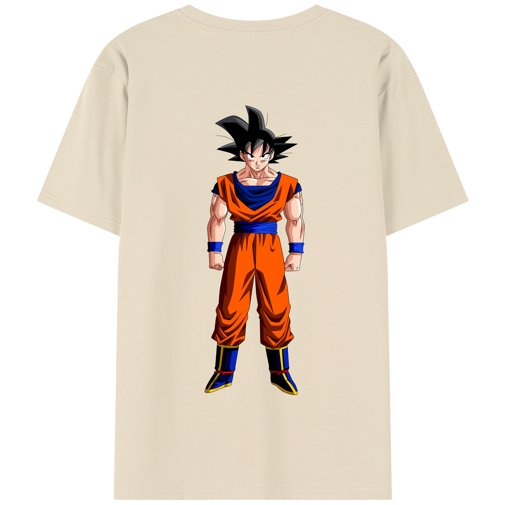（画像用） ドラゴンボール 孫悟空（そん ごくう）Son Goku カカロット DRAGON BALL Kakarotto 綿100％半袖Tシャツ（背面プリント）