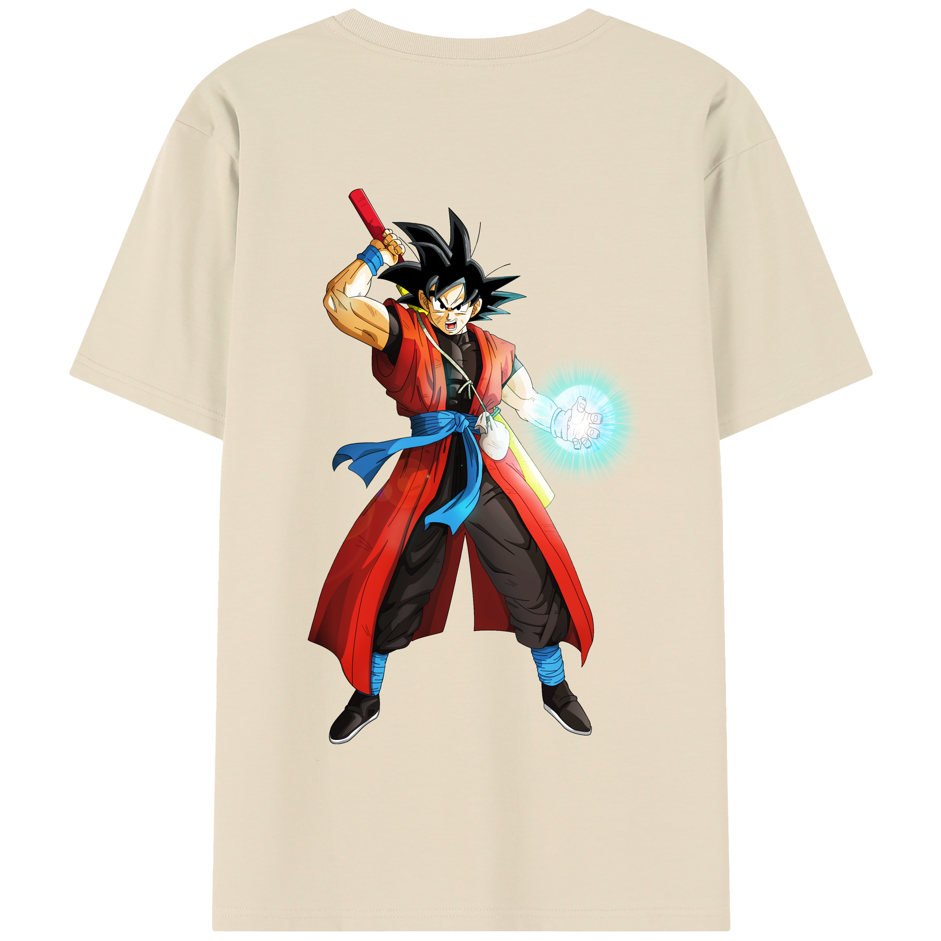 （画像用） ドラゴンボール 孫悟空（そん ごくう）Son Goku カカロット DRAGON BALL Kakarotto 綿100％半袖Tシャツ（背面プリント）